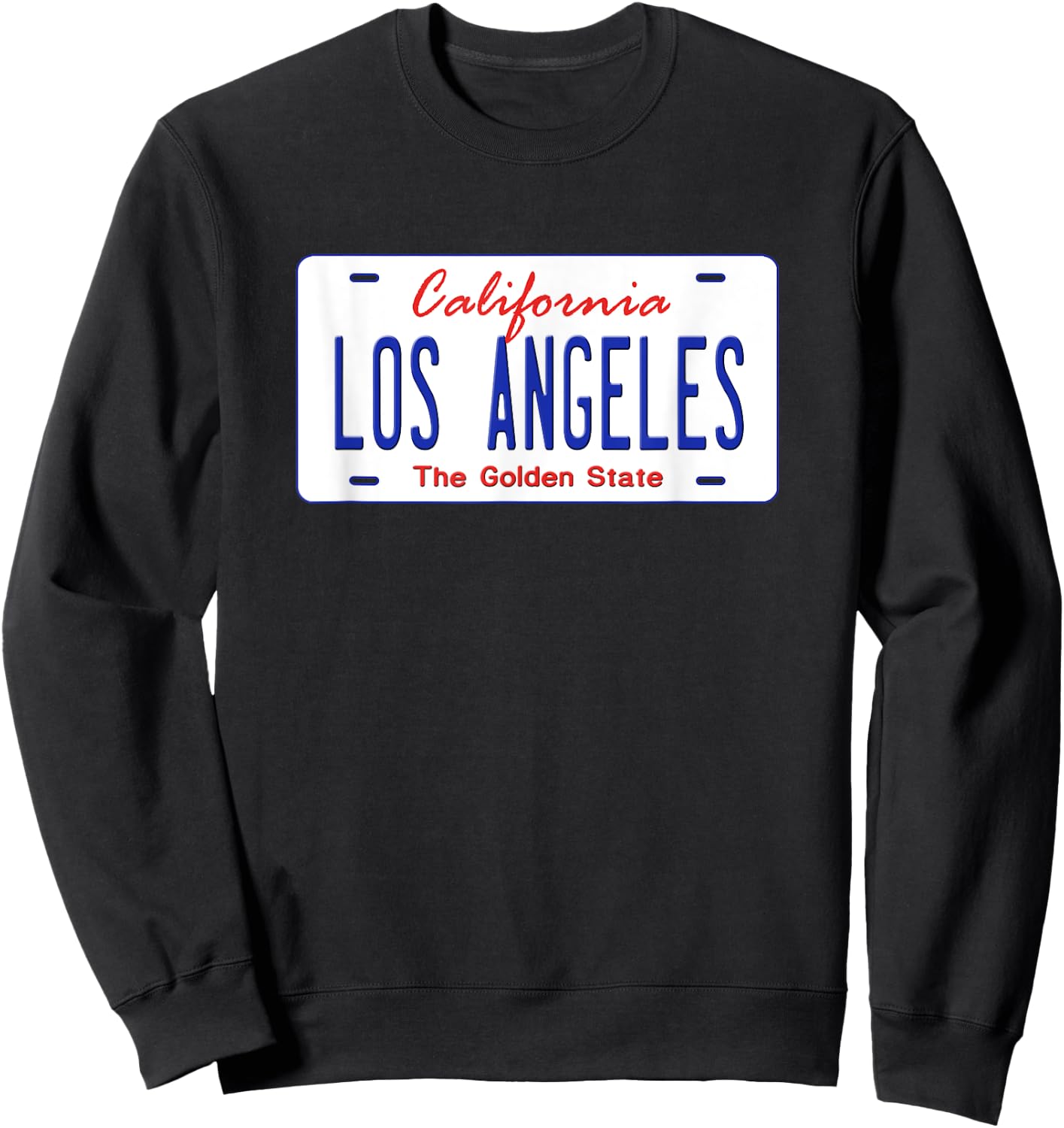 Los Angeles California License Plate Sweatshirt - Sweatshirt | Black