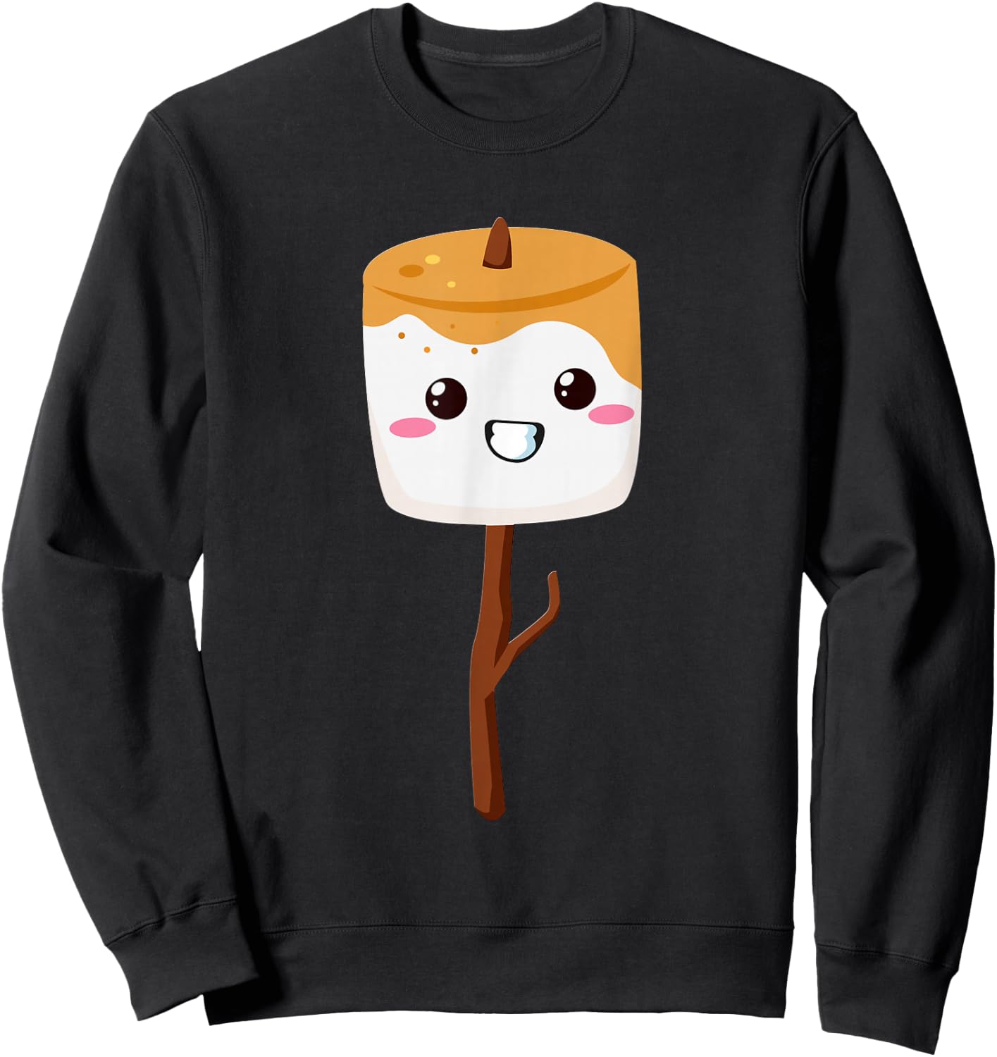 Kawaii Halloween Group Costume S'mores Marshmallow Sticks Sweatshirt - Sweatshirt | Black