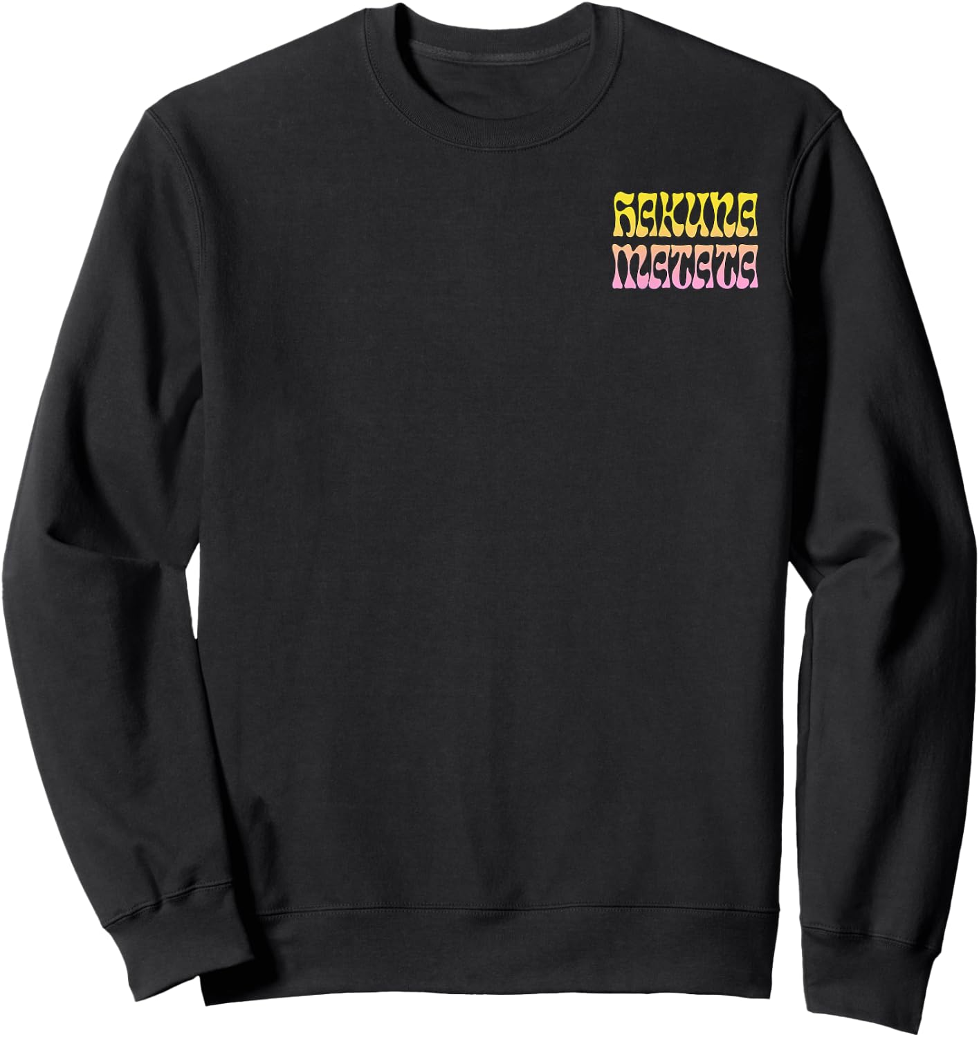Disney The Lion King Simba Hakuna Matata Front and Back Sweatshirt - Sweatshirt | Black