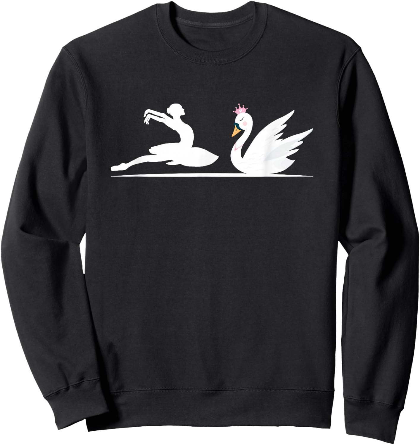 Swan Queen Ballet | Waterfowl | Swan Lovers Sweatshirt - Sweatshirt | Black