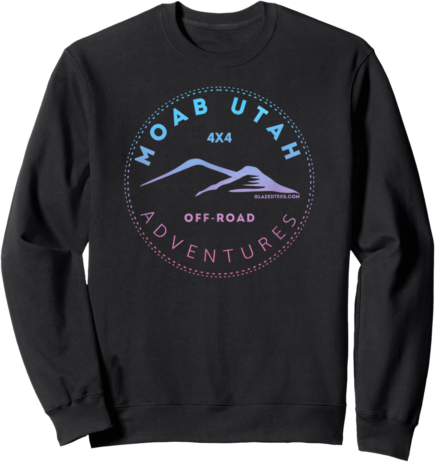 Moab Utah 4x4 Off Road Retro Adventures Sweatshirt - Sweatshirt | Black