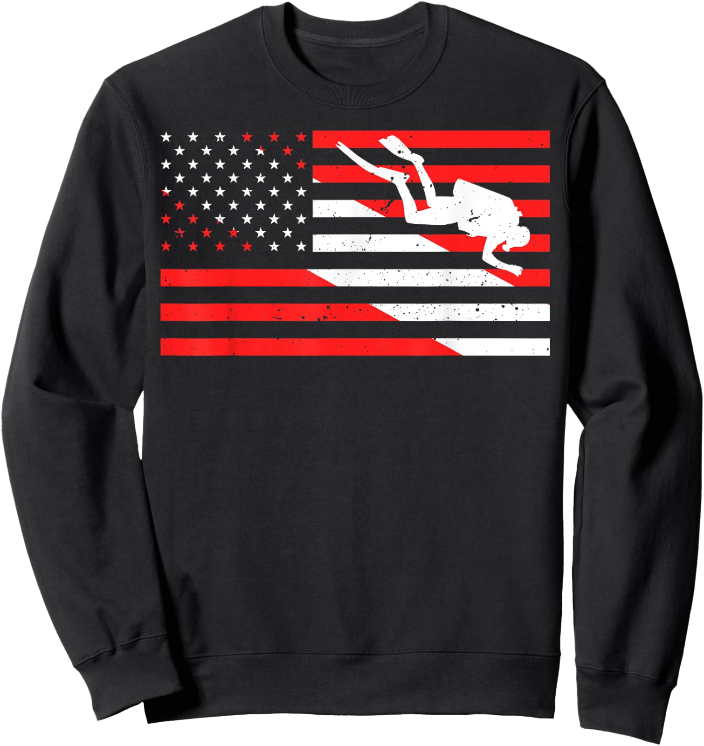 Funny Scuba Diving Design Scuba Dive Flag Professional Diver Sweatshirt - Sweatshirt | Black