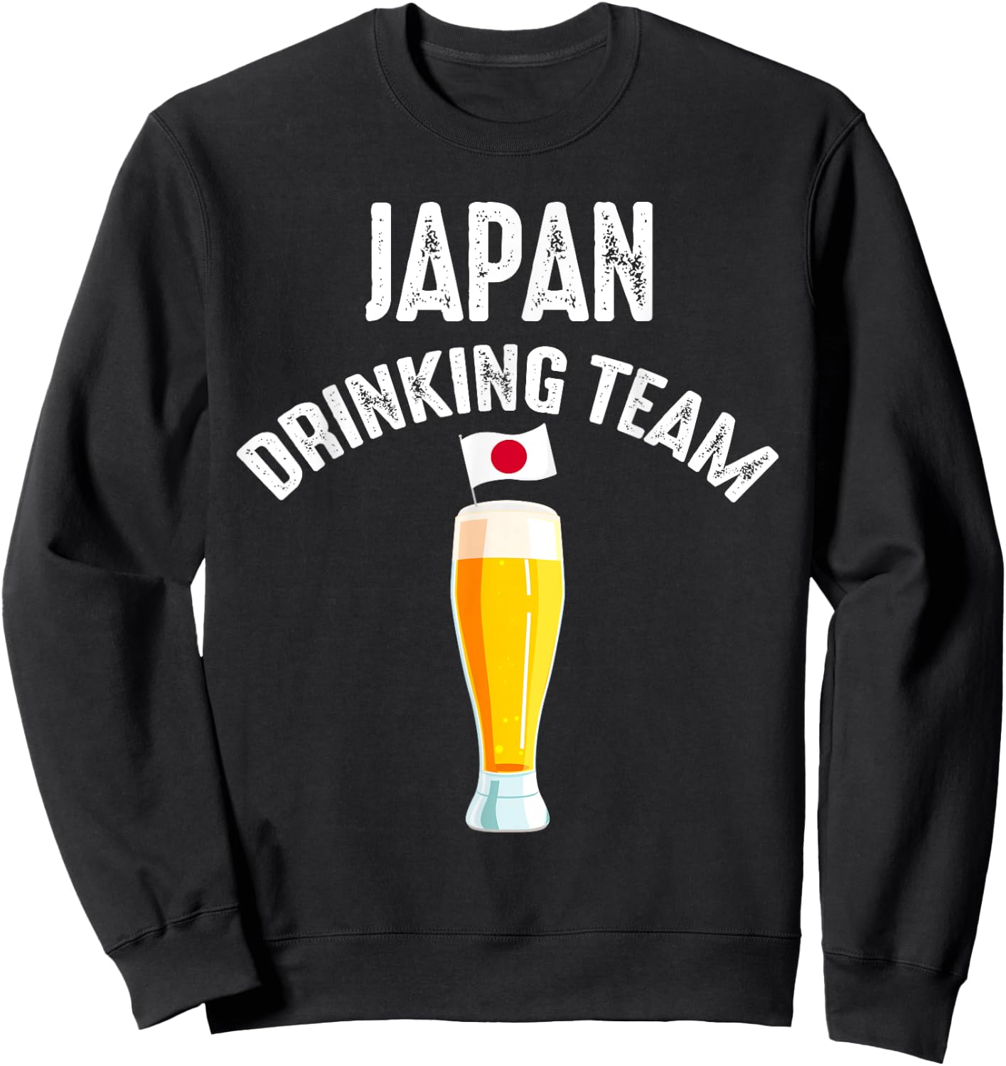 Japan Drinking Team Beer Drinking Sweatshirt - Sweatshirt | Black
