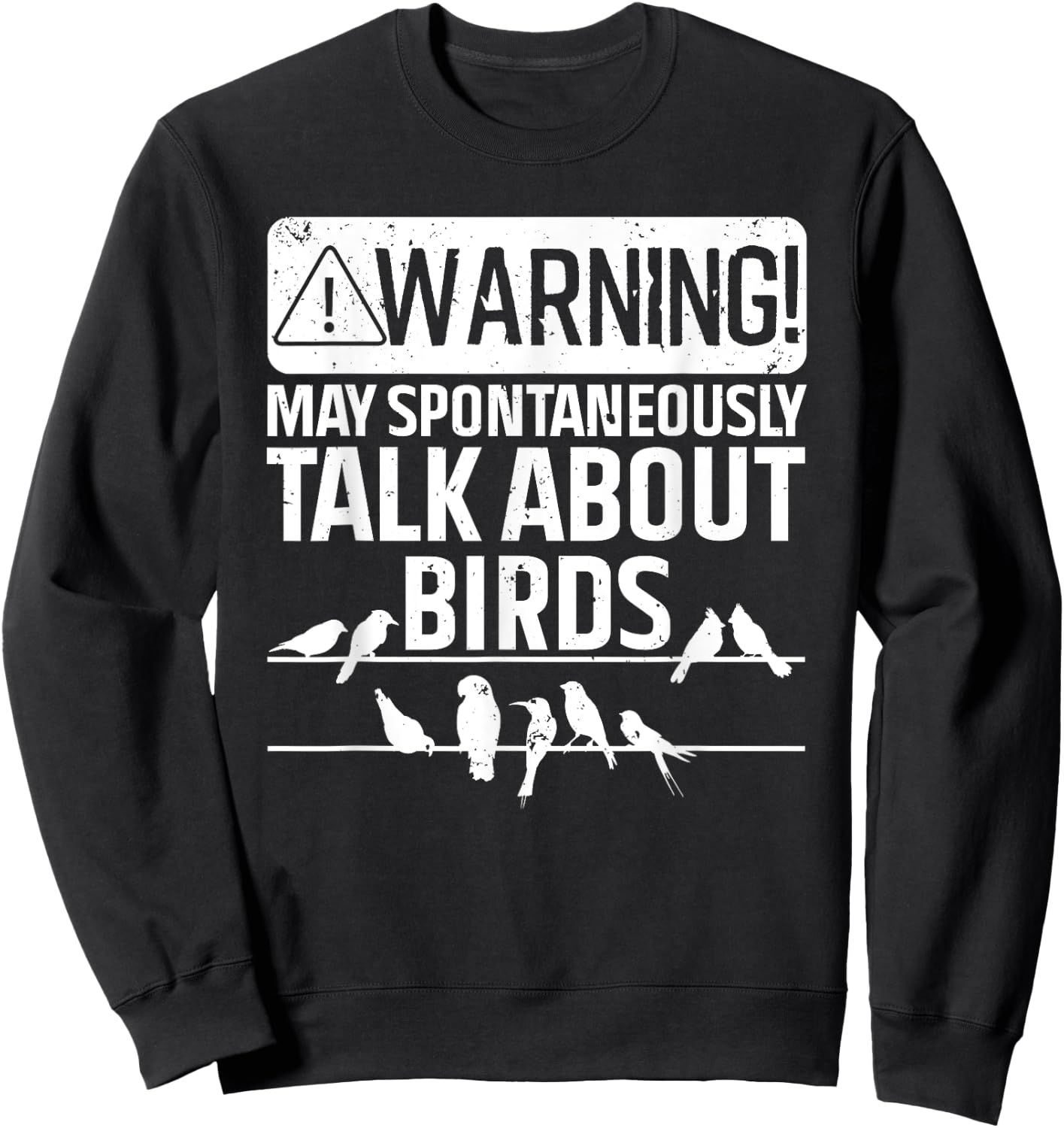 Funny Bird Women Birding Bird Watcher Watching Lover Sweatshirt - Sweatshirt | Black