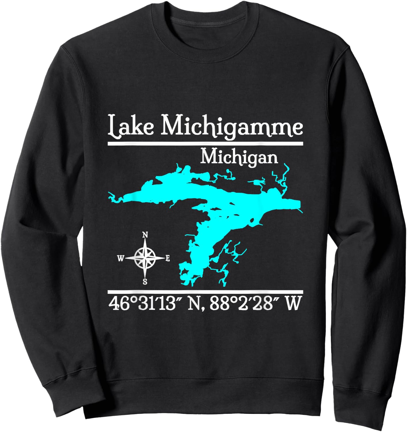 Lake Michigamme, Michigan Sweatshirt - Sweatshirt | Black