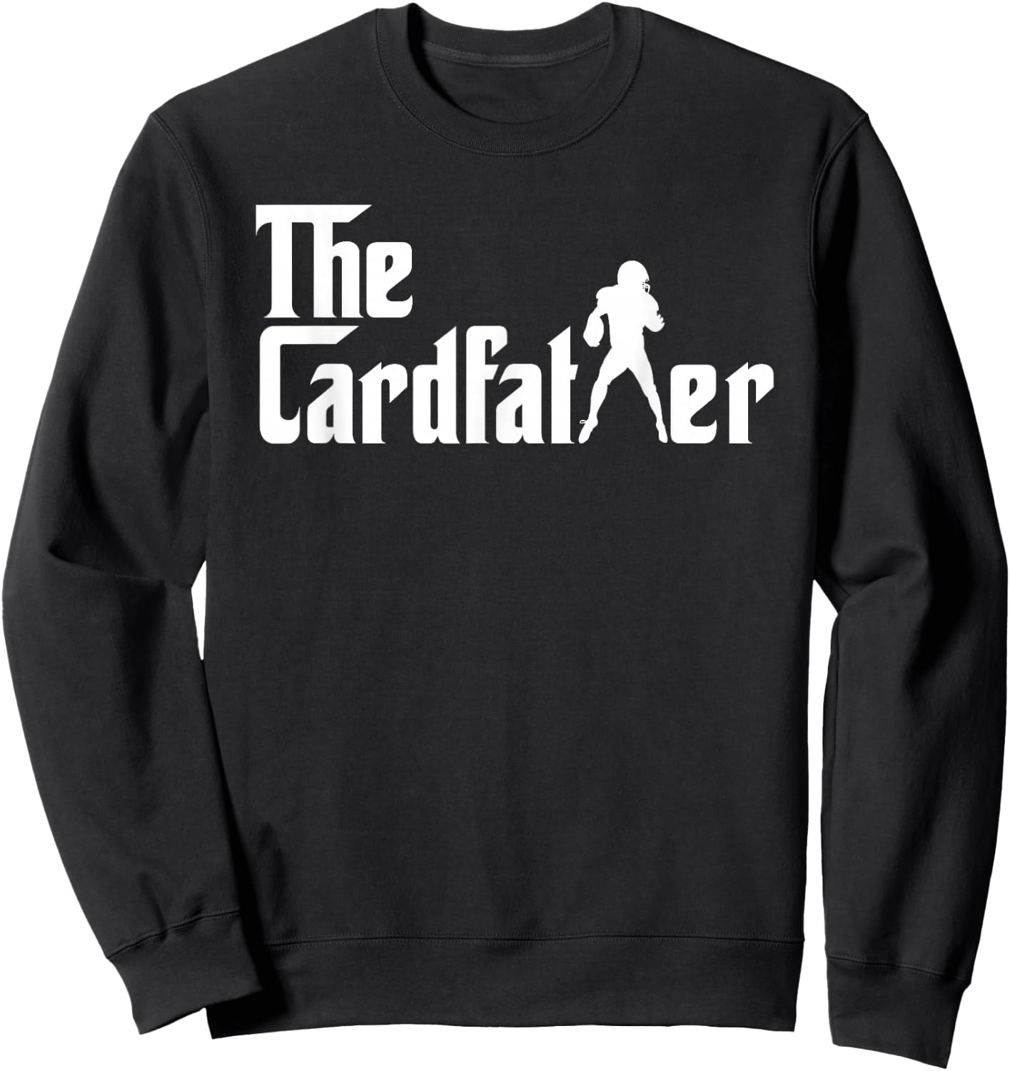 The Cardfather Funny Football Card Collector - -Adults/Kids - Black - Small - Short Sleeve - - Modern - Fun - Football - Baseball Sweatshirt - Sweatshirt | Black