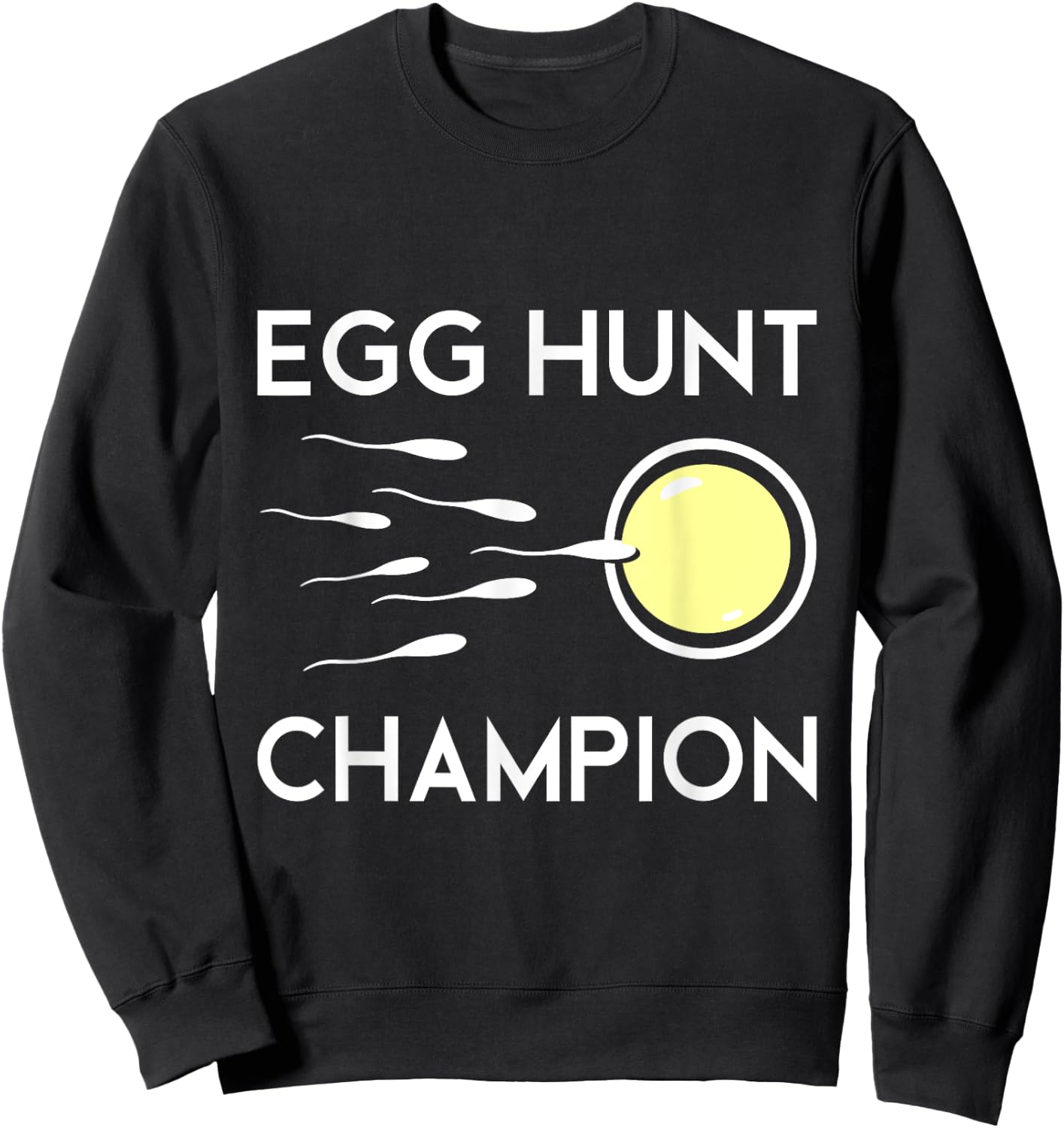Egg Hunt Champion Funny Dad Easter Pregnancy Announcement Sweatshirt - Sweatshirt | Black