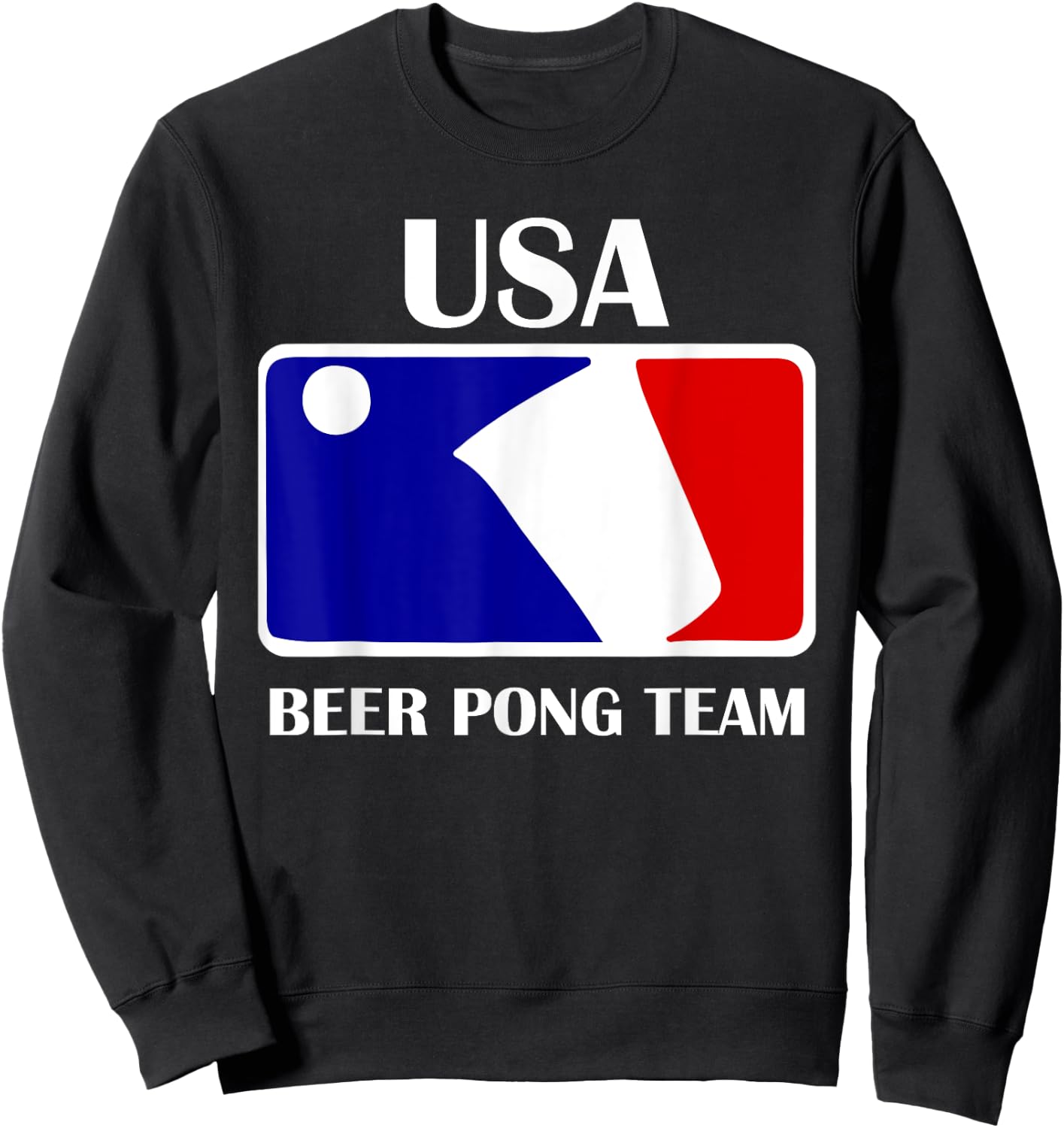 USA Drinking Team American Flag Patriotic Beer Pong Frat Men Sweatshirt - Sweatshirt | Black