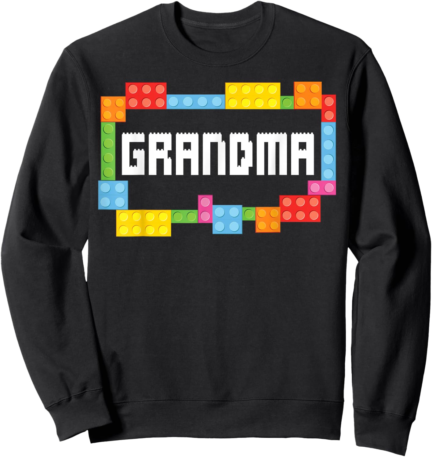 Master builder Grandma Bricks Blocks Building Family Set Sweatshirt - Sweatshirt | Black