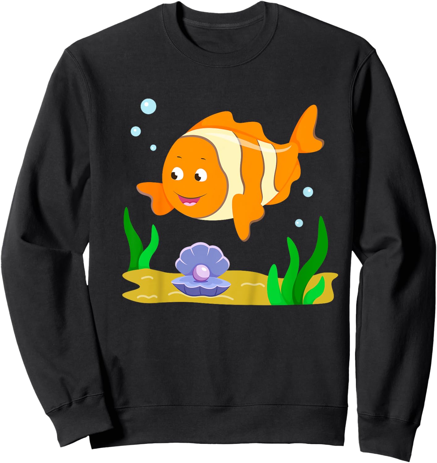Cute clown fish baby boy girl toddler Sweatshirt - Sweatshirt | Black