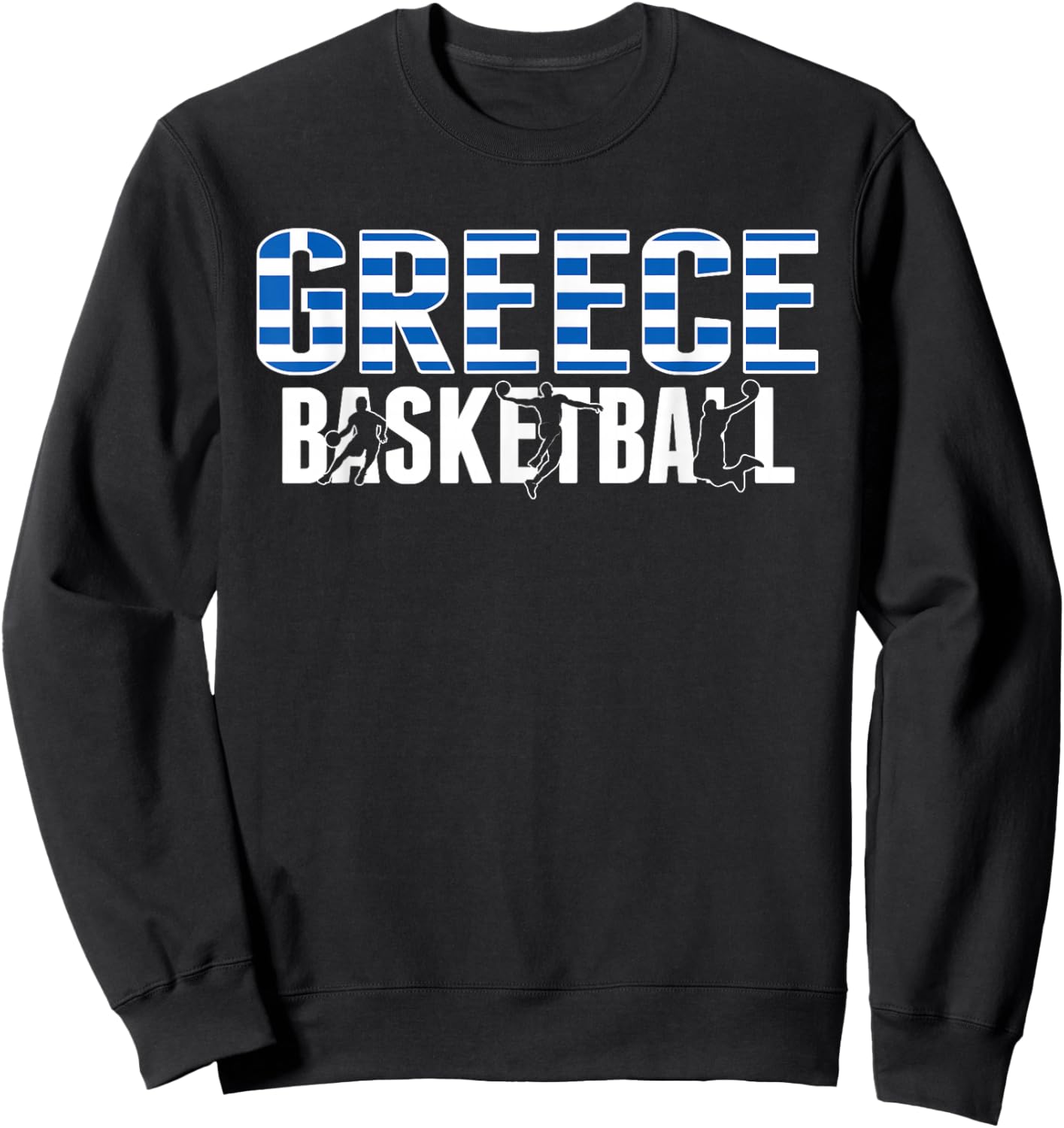 Greece Basketball Lovers Jersey Support Greek Baller Team Sweatshirt - Sweatshirt | Black