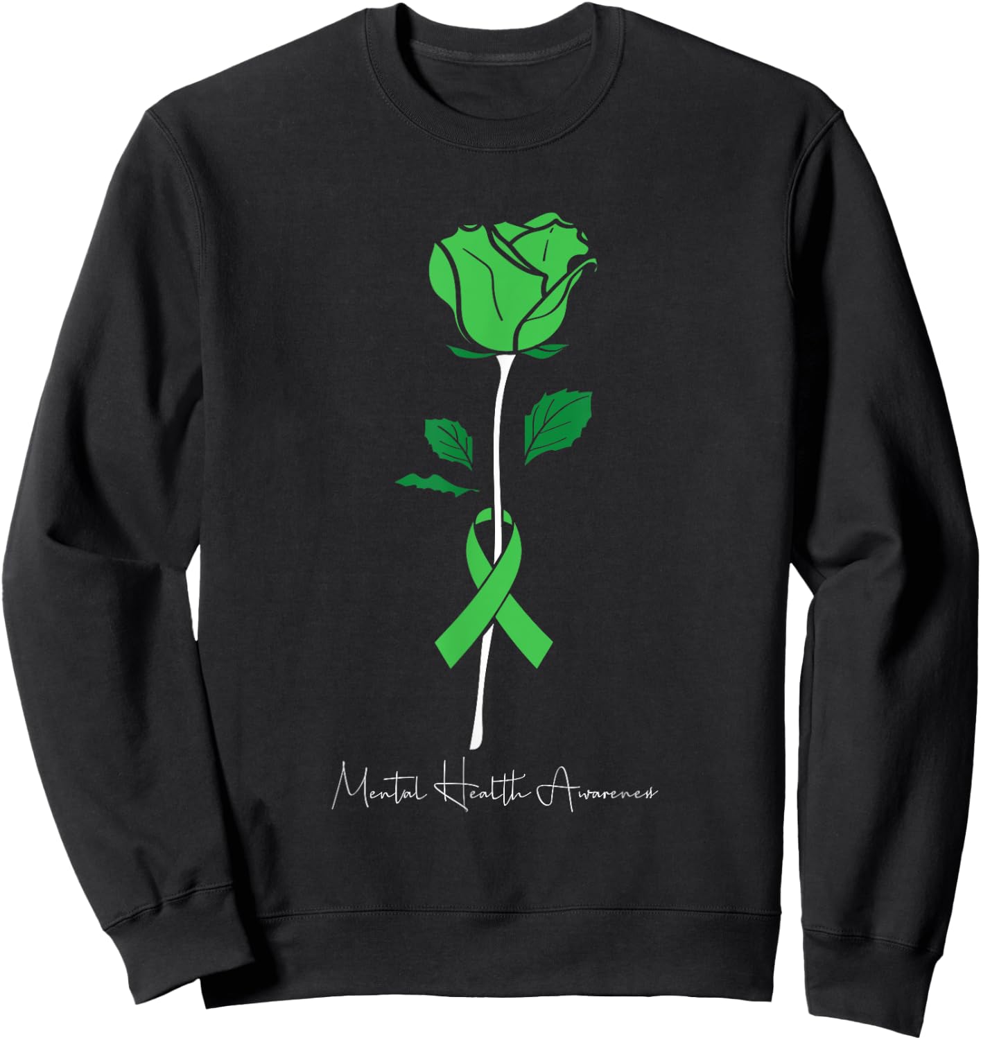 Mental Health Awareness Warrior Counselor Therapist Sweatshirt - Sweatshirt | Black