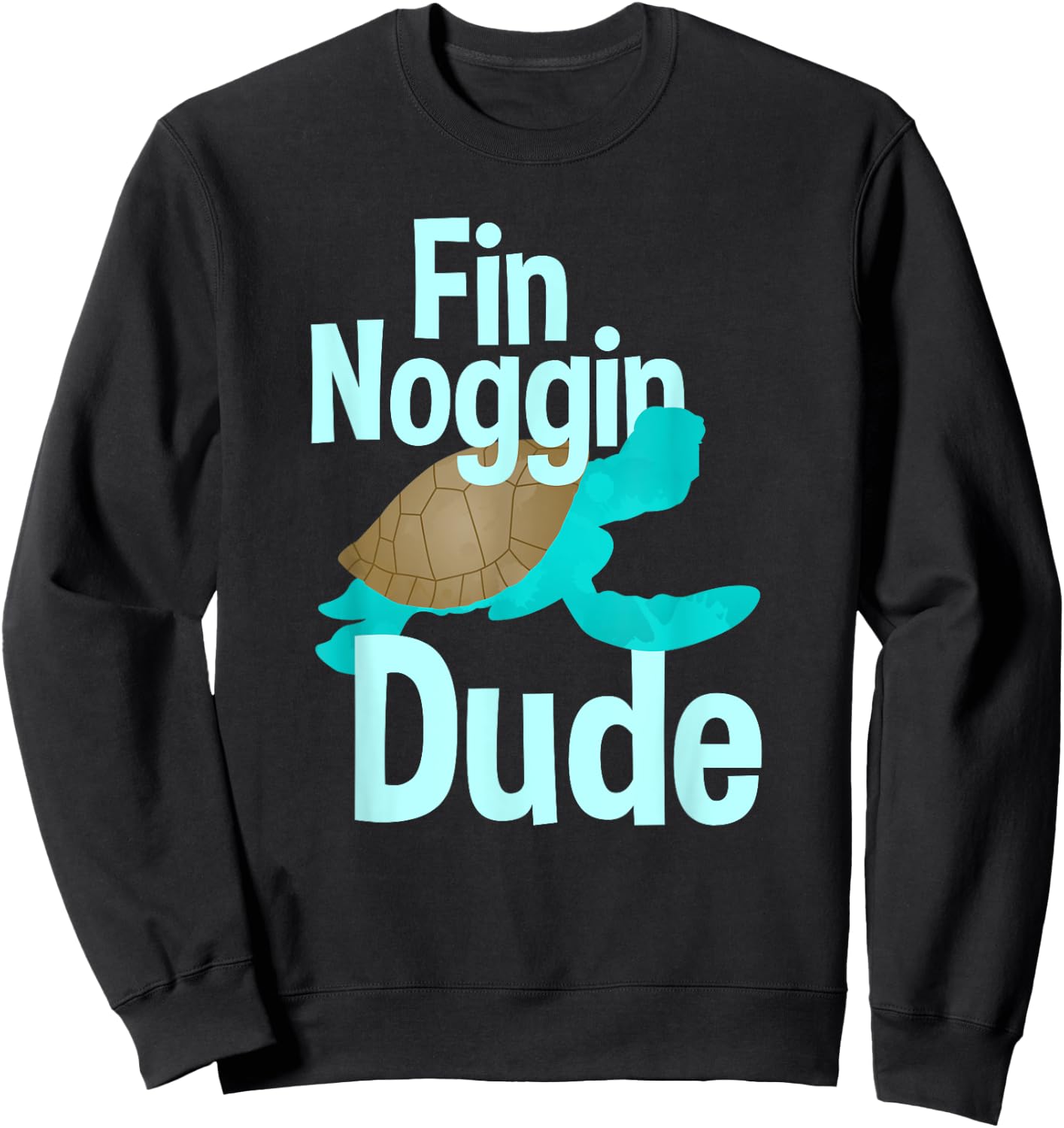 Fin Noggin Dude Sweatshirt - Sweatshirt | Black