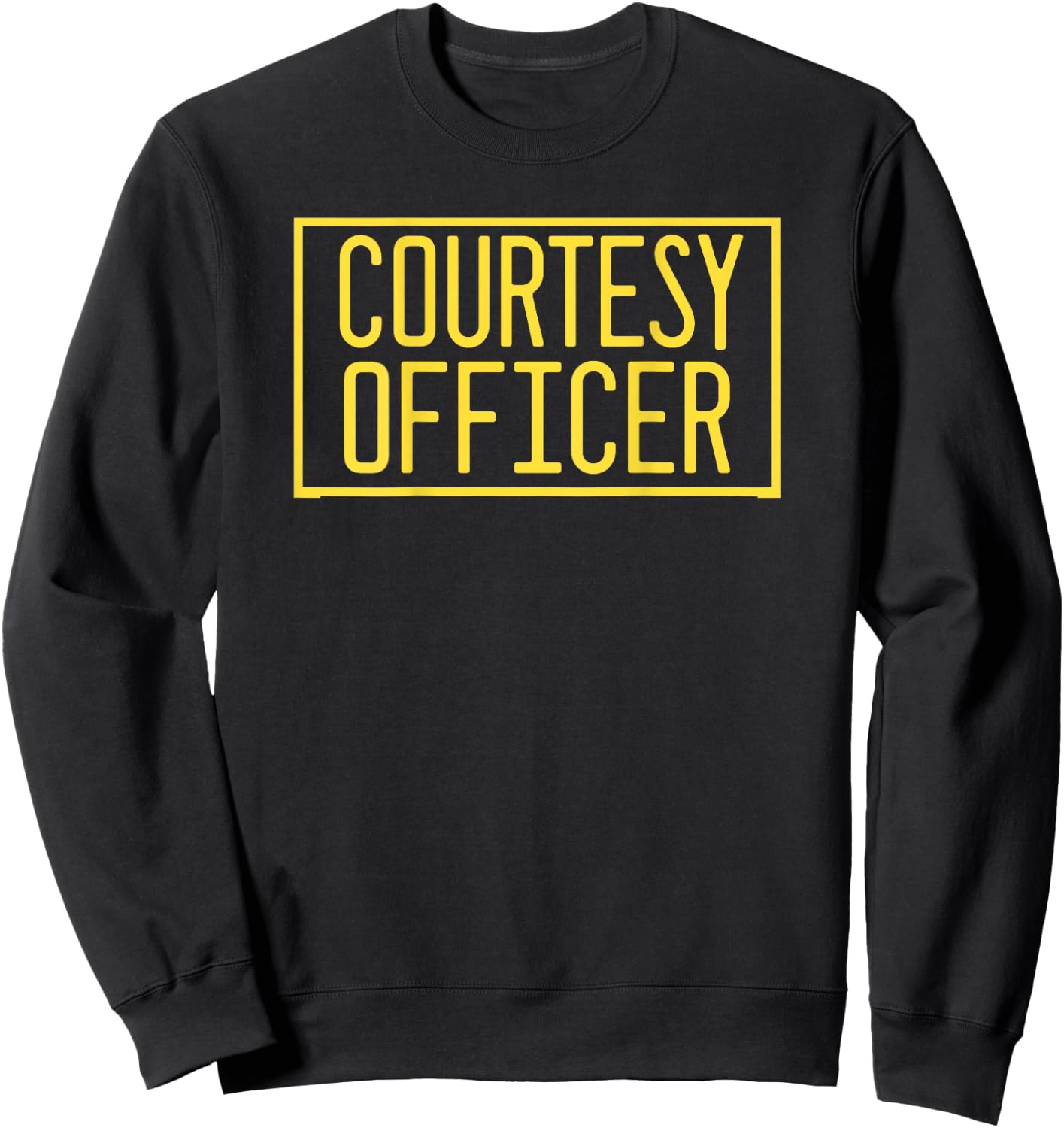 Courtesy Officer Back Side Print Sweatshirt - Sweatshirt | Black