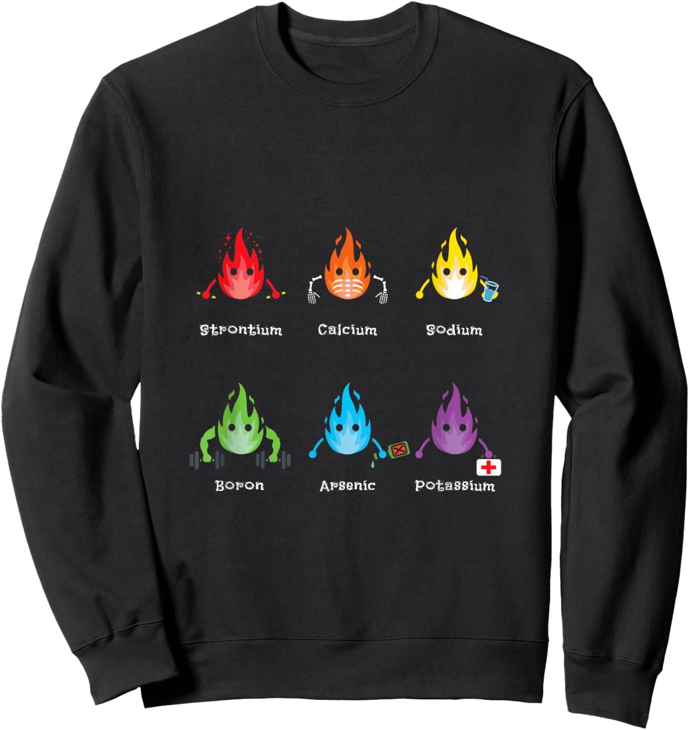 Periodic Elements Chemistry Lovers Science Teacher Sweatshirt - Sweatshirt | Black