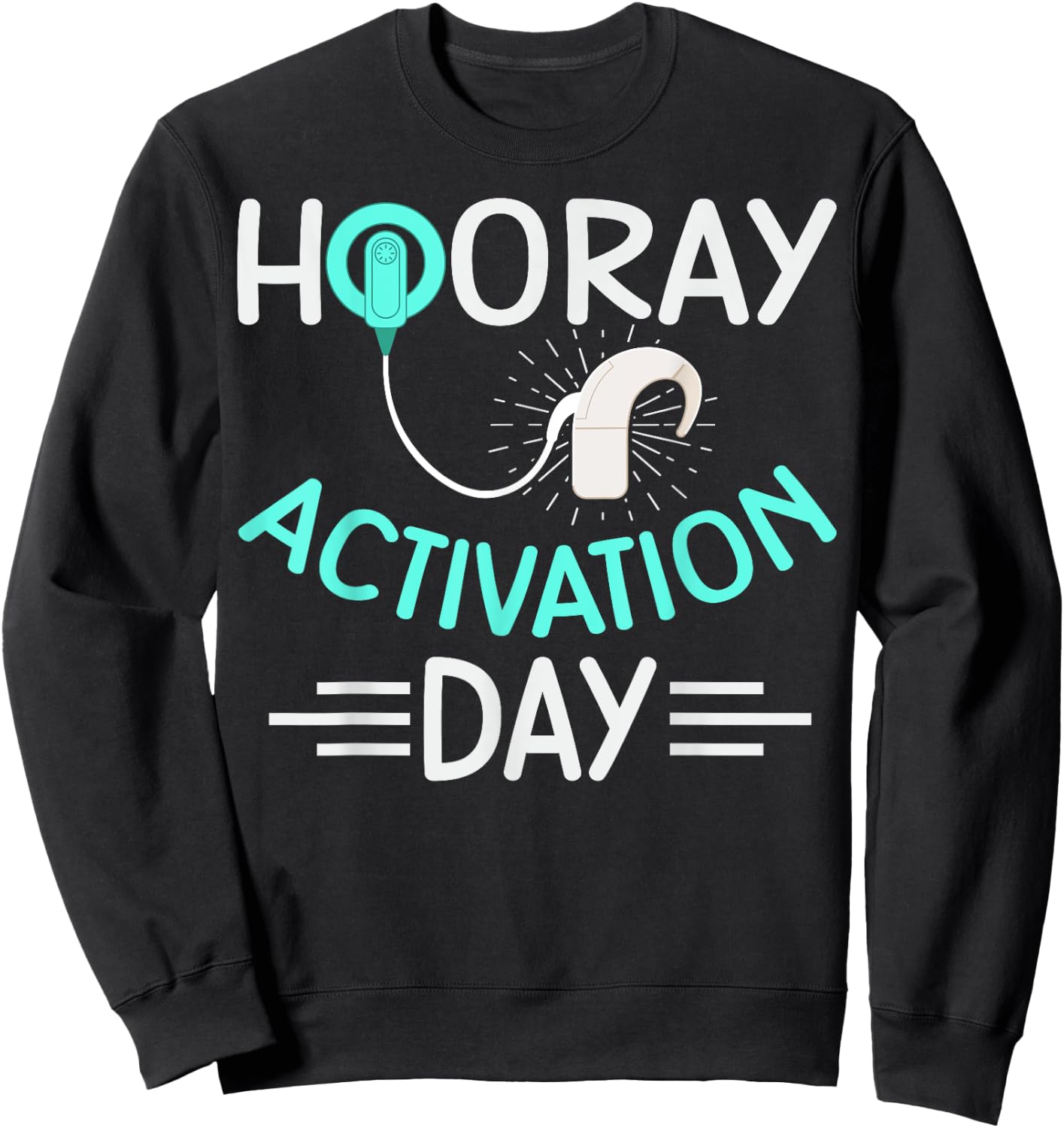 Cochlear Implant Design for a Cochlear Implant User Sweatshirt - Sweatshirt | Black