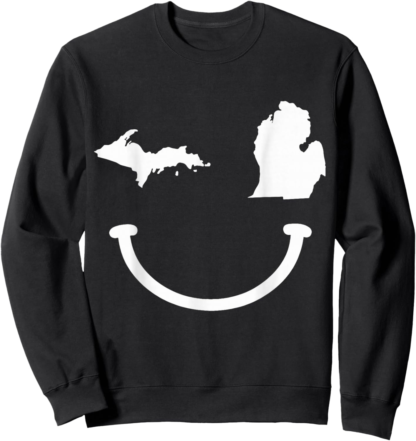 Michigan Pride State Map Vintage Funny Sweatshirt - Sweatshirt | Black