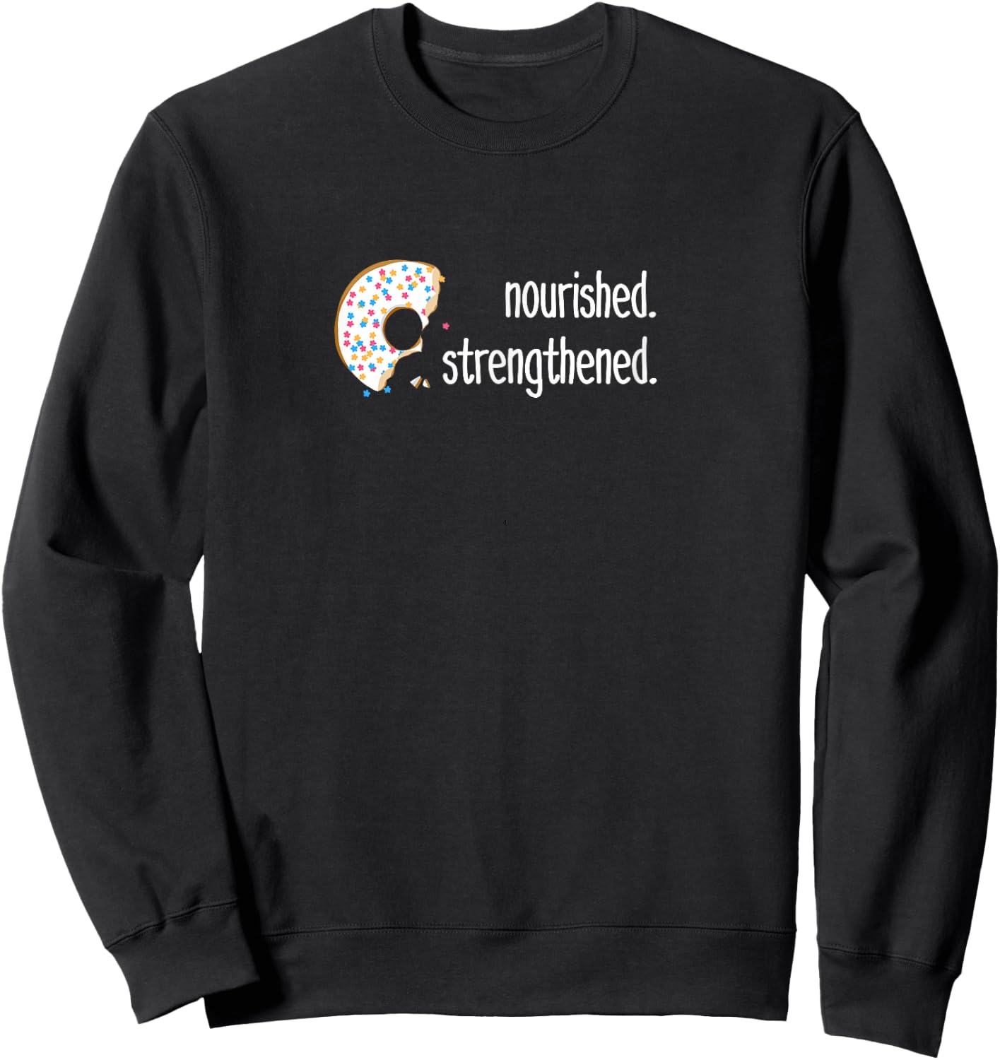 Funny sarcastic Gift missionaries, LDS youth with donut Sweatshirt - Sweatshirt | Black