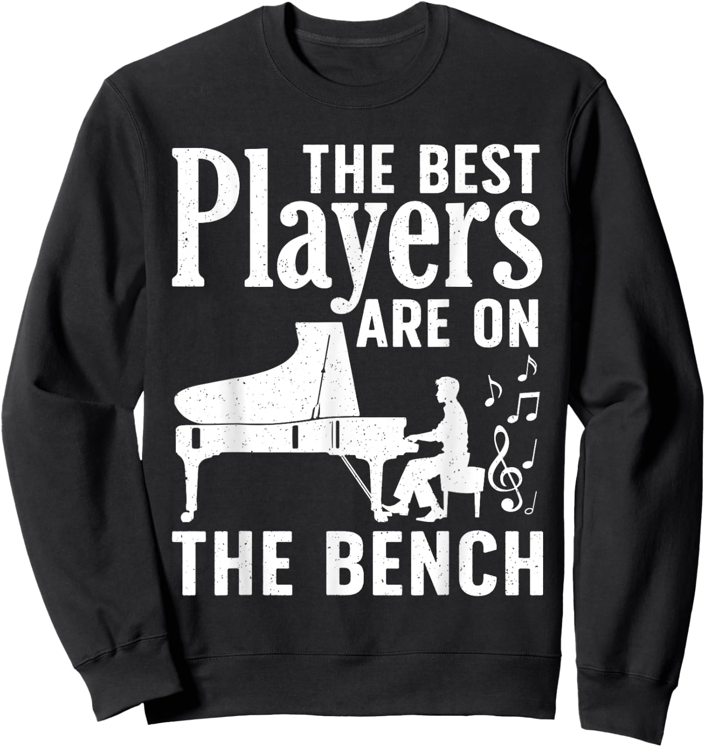 Funny Piano Player Women Music Lovers Piano Teacher Sweatshirt - Sweatshirt | Black