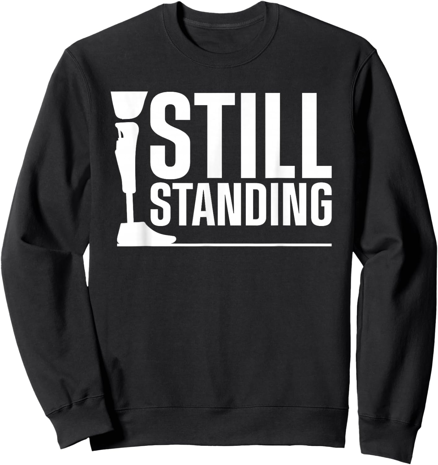 Cool Leg Amputee Art Women Prosthetic Leg Amputation Sweatshirt - Sweatshirt | Black