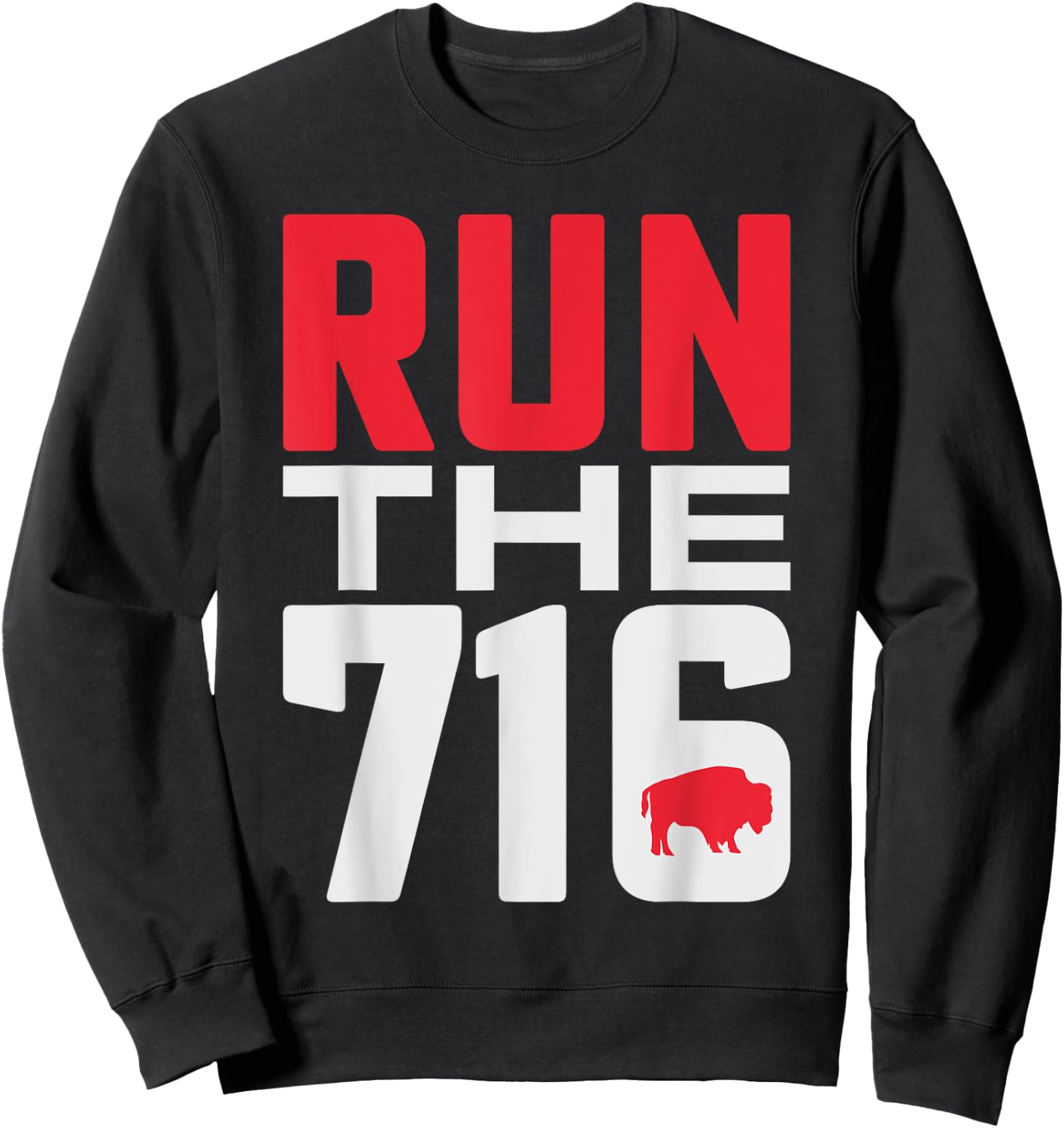 Buffalo Runner Run the 716 Buffalo NY Sweatshirt - Sweatshirt | Black