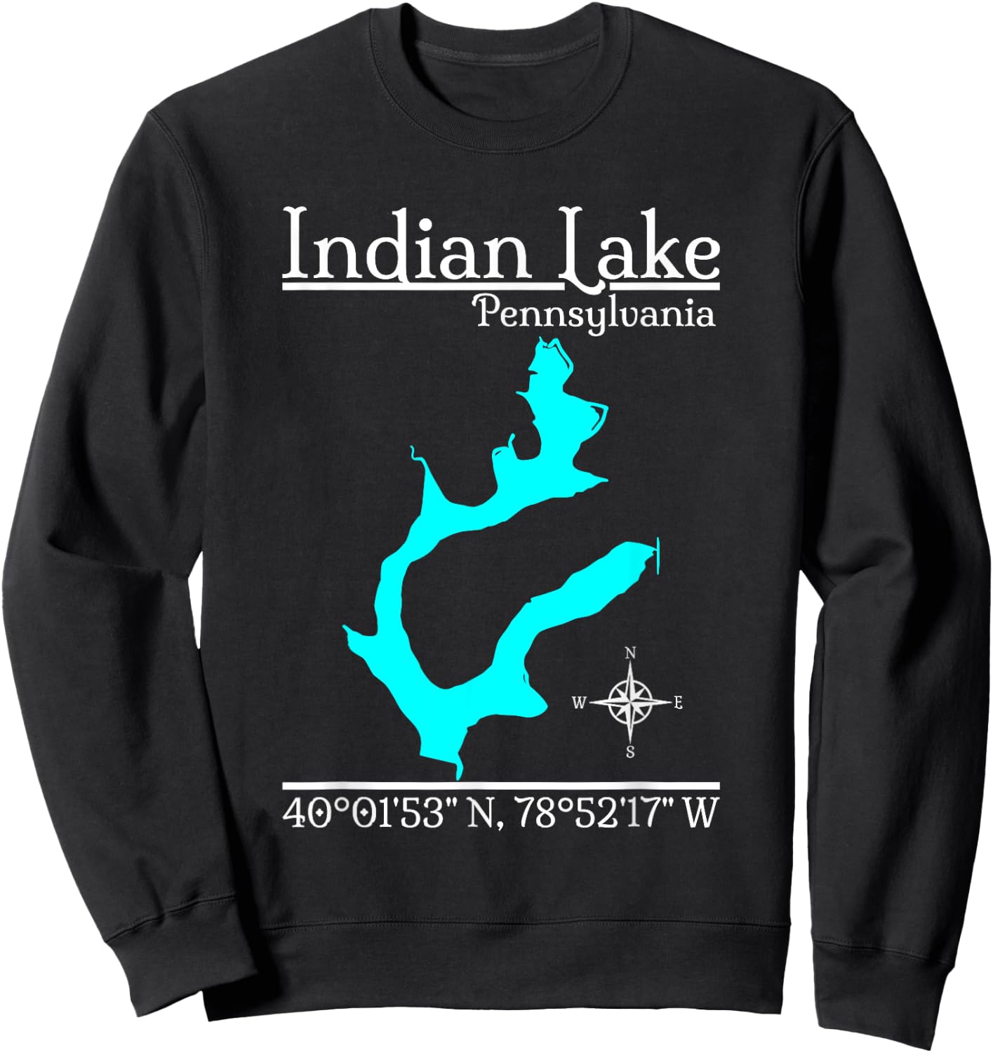 Indian Lake, Pennsylvania Sweatshirt - Sweatshirt | Black