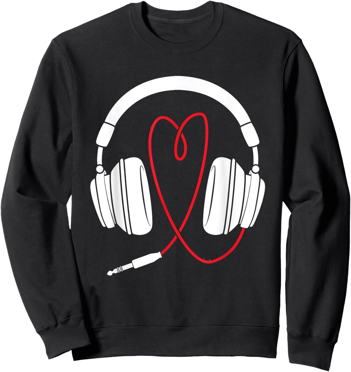 Beautiful Artsy Headohones Design - Music Love -head Phones Sweatshirt - Sweatshirt | Black