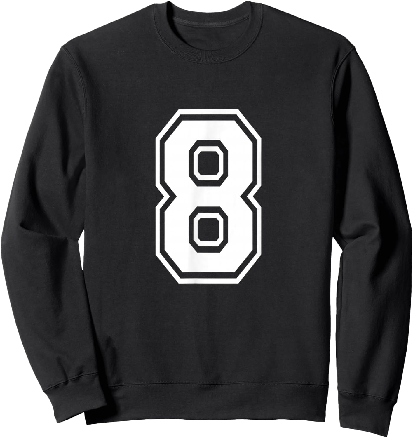 Number 8 Varsity Sports Team Jersey 8th Birthday 8 Years Sweatshirt - Sweatshirt | Black
