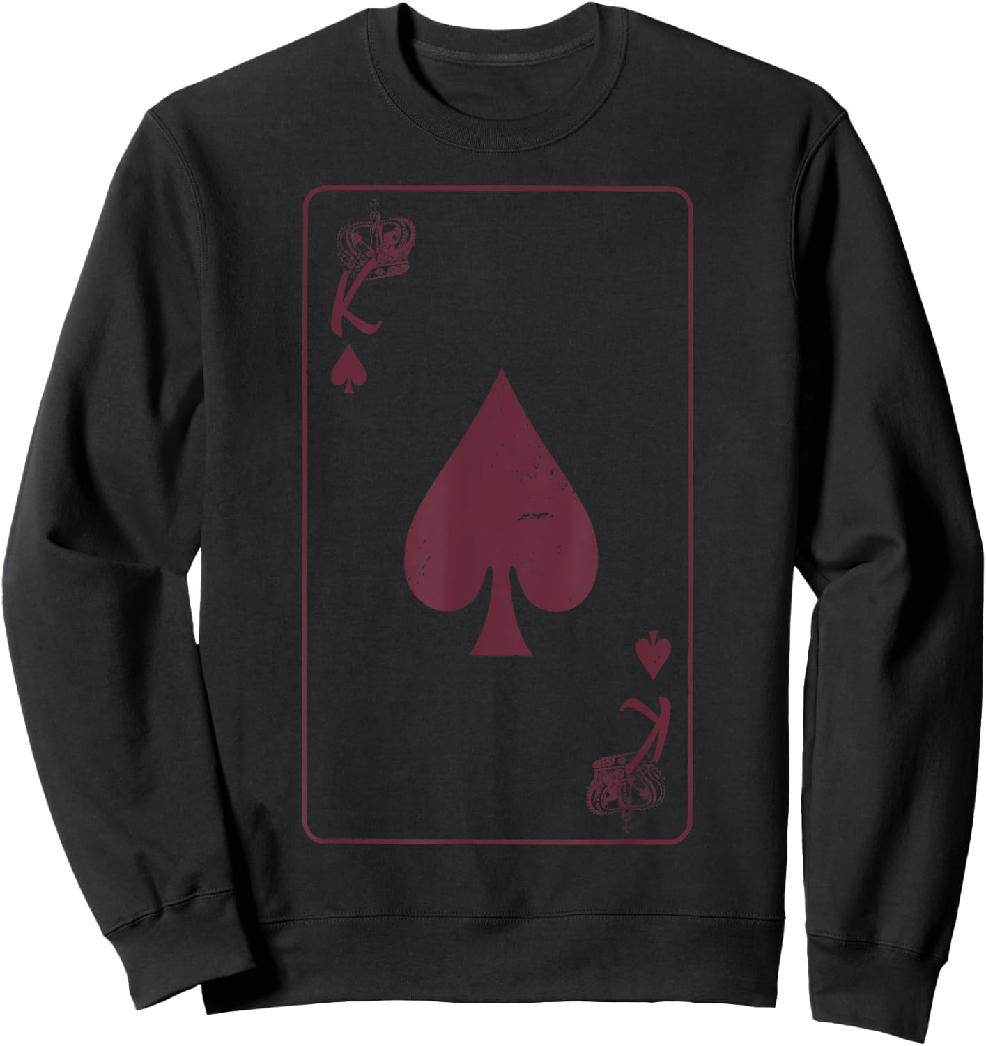 King of Hearts Poker, King of Hearts Valentine's Day Sweatshirt - Sweatshirt | Black