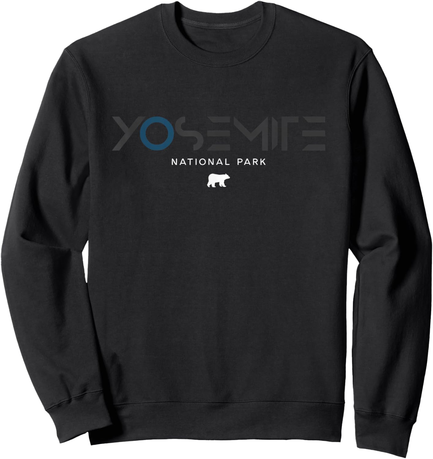 Yosemite National Park California Tonal Retro Vintage Sweatshirt - Sweatshirt | Black