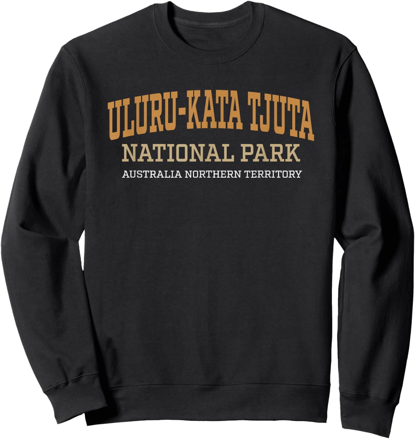 Uluru-Kata Tjuta National Park - Northern Territory Athletic Sweatshirt - Sweatshirt | Black