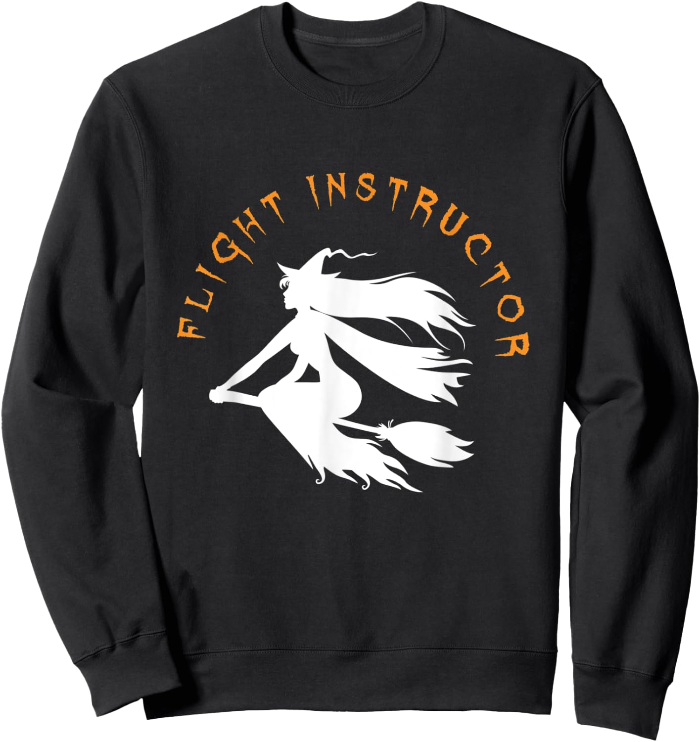 Flight Instructor Costume I Monster Witch Halloween Party Sweatshirt - Sweatshirt | Black