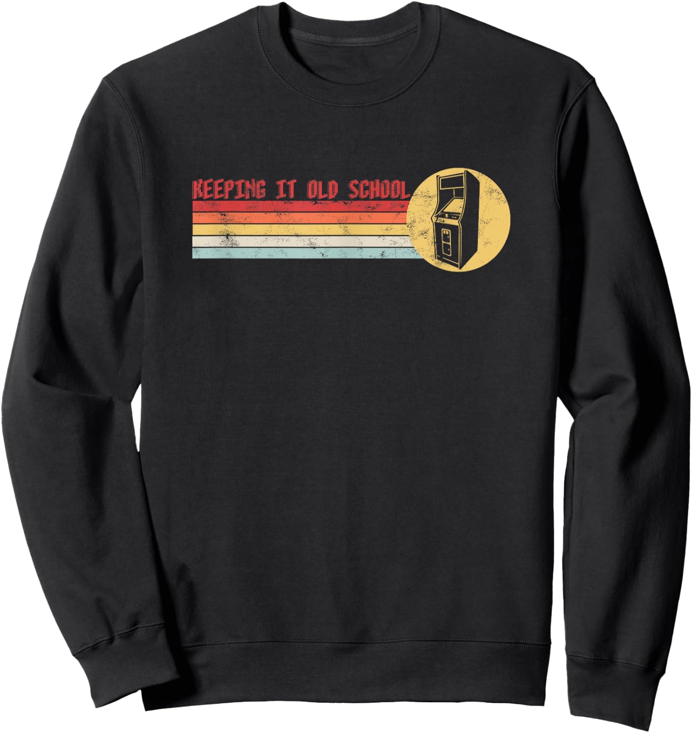 80s Video Game Vintage Arcade - 80s 90s Arcade Classic Games Sweatshirt - Sweatshirt | Black