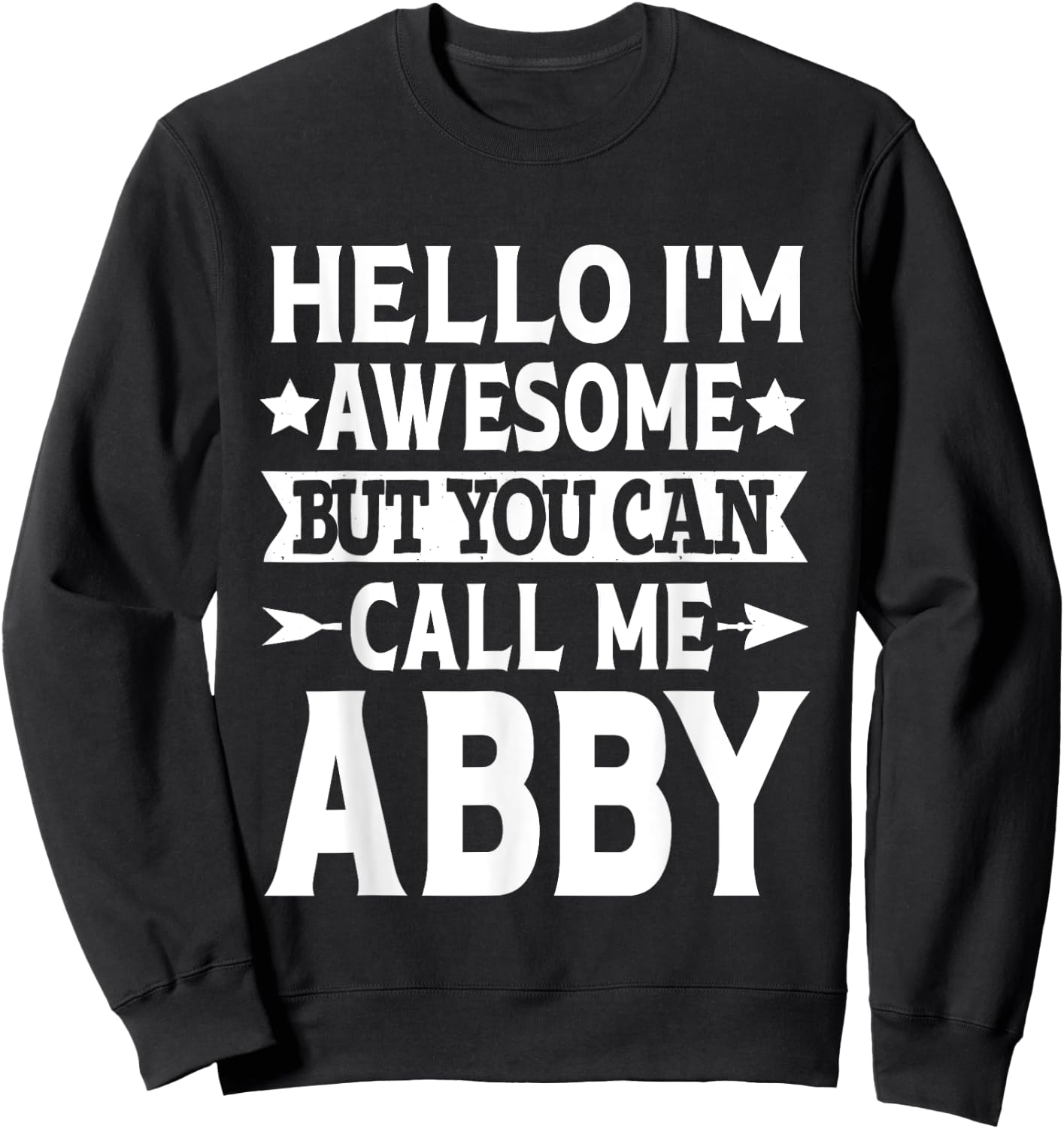Abby Gifts Women Girl Name Birthday - Black, Small - Short Sleeve, Regular Fit - Casual, Button-Down Collar, Lace Embellished - Girls, Women Sweatshirt - Sweatshirt | Black
