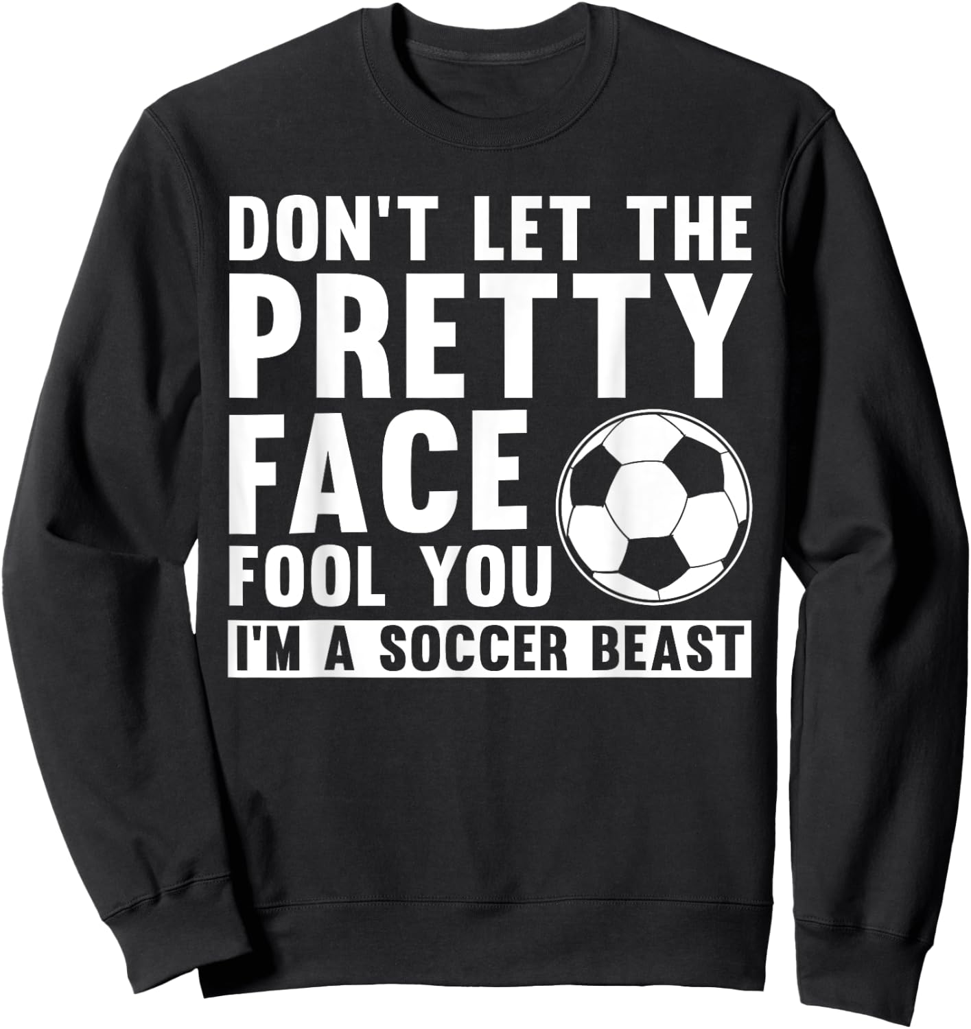Cool Soccer Teen Girls Soccer Lover Player Sports Sweatshirt - Sweatshirt | Black