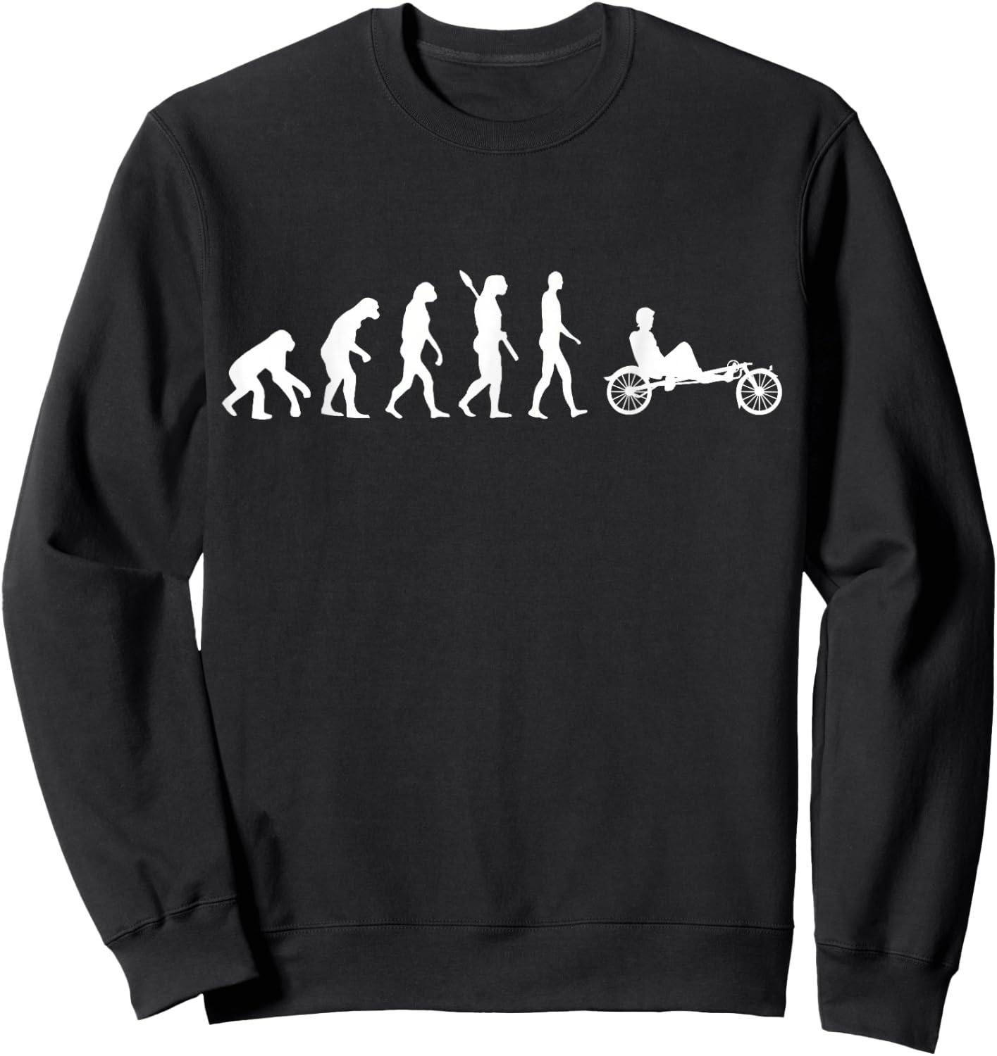 Recumbent Bike Cyclist Evolution Triker Recumbent Trike Sweatshirt - Sweatshirt | Black