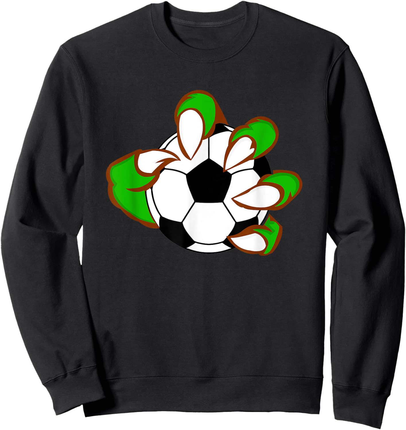 Monster Claw Football Ball Design Sport Lovers Sweatshirt - Sweatshirt | Black
