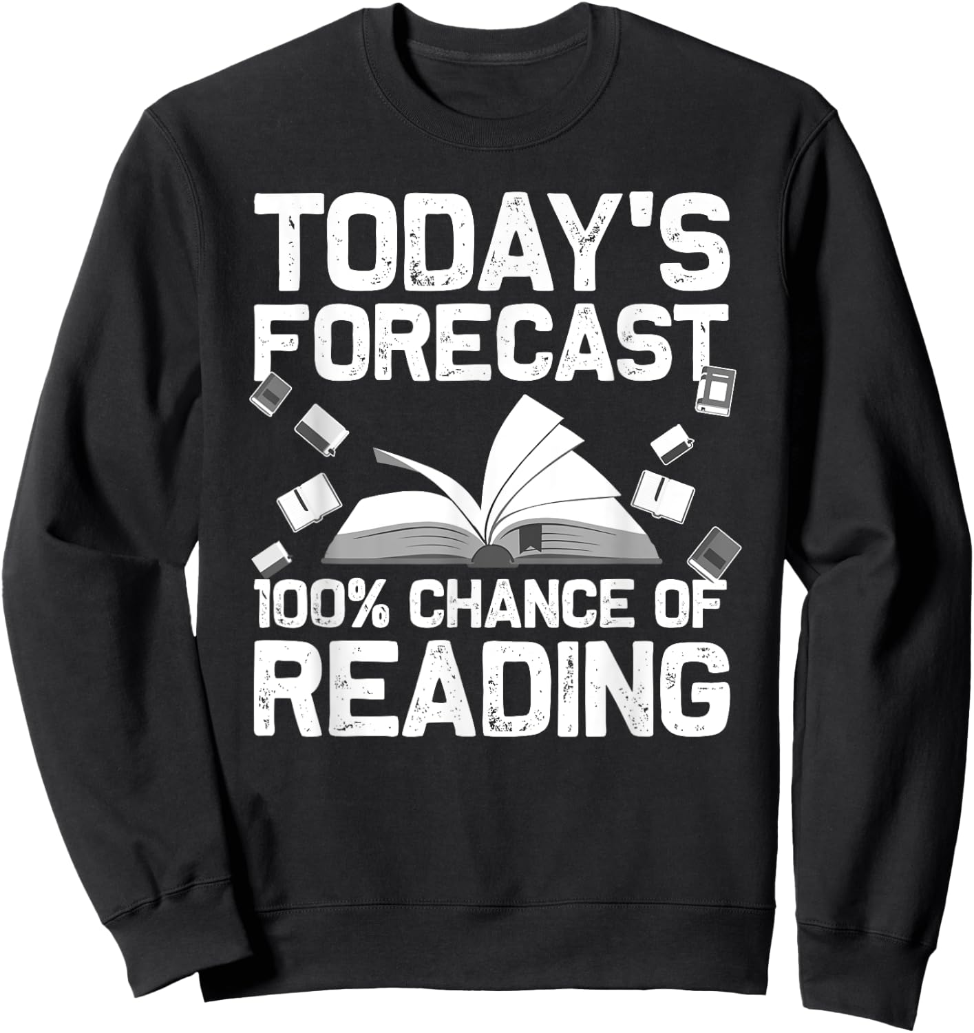 Funny Reading Art Women Bookworm Reading Book Lovers Sweatshirt - Sweatshirt | Black