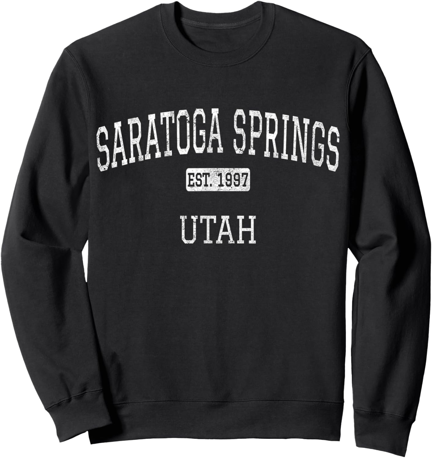 Saratoga Springs Utah UT Vintage Sweatshirt - Sweatshirt | Black