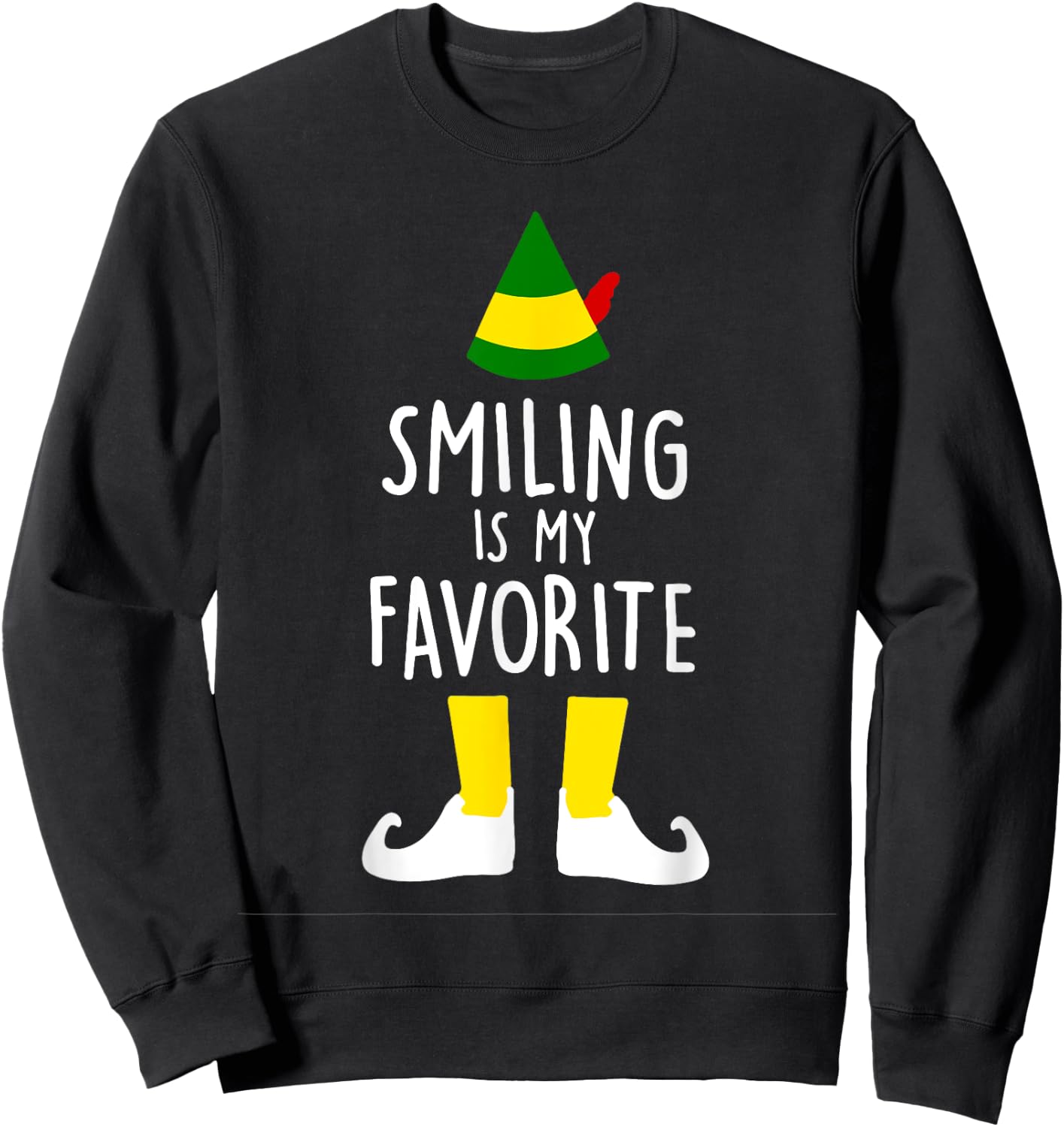 Smiling Is My Favorite Sweatshirt - Sweatshirt | Black