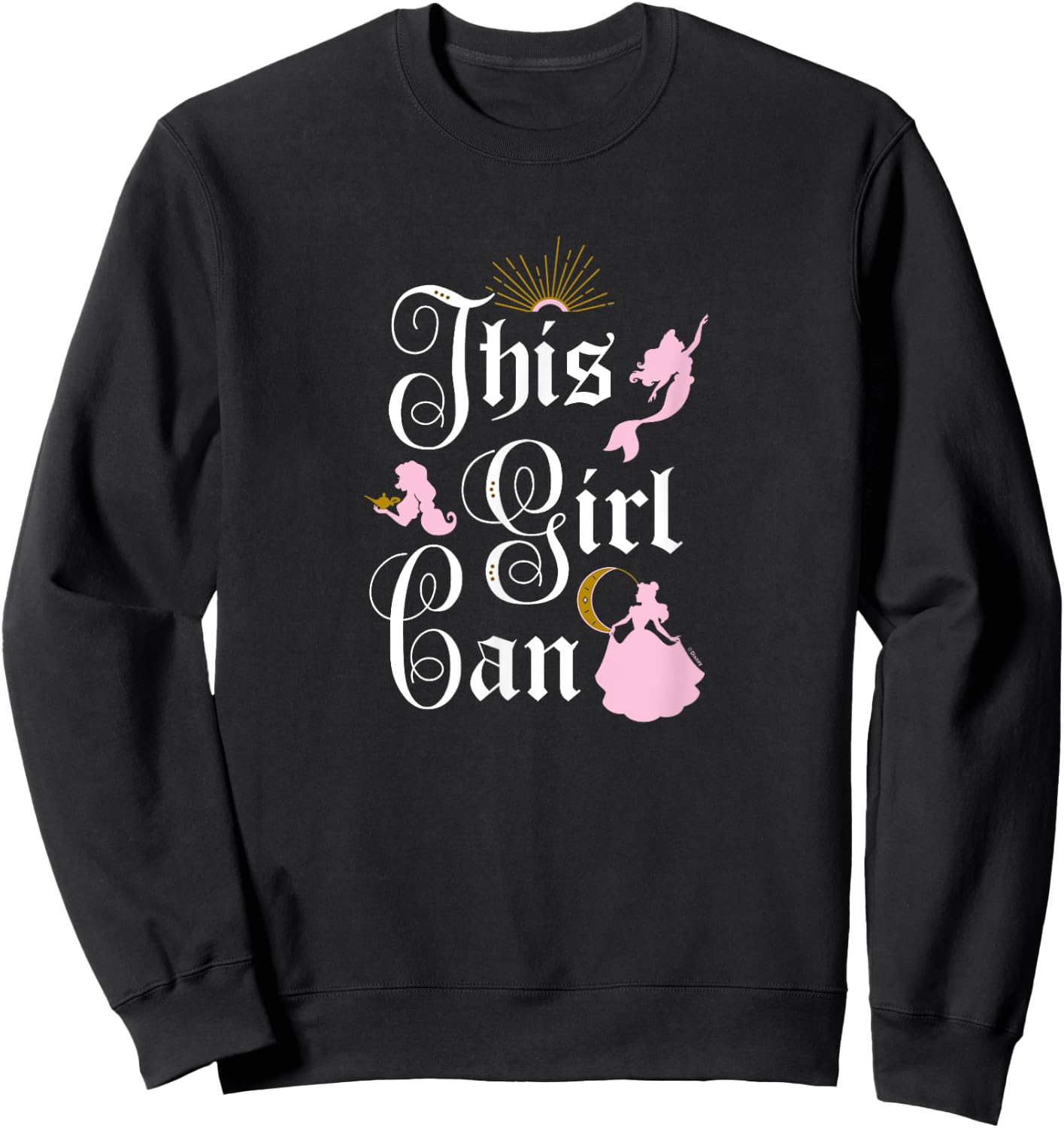 Disney Princess - This Girl Can Sweatshirt - Sweatshirt | Black