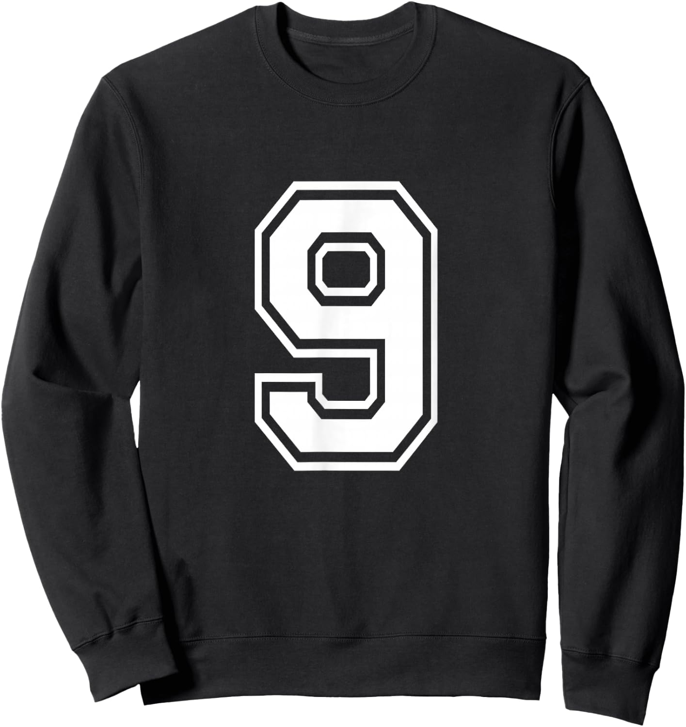 Number 9 Varsity Sports Team Jersey 9th Birthday 9 Years Sweatshirt - Sweatshirt | Black