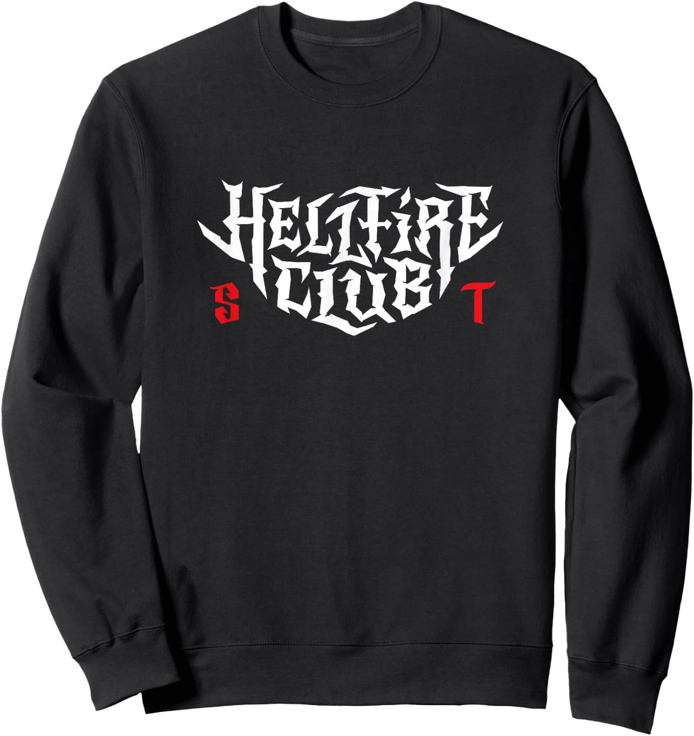 Stranger Things Vintage Retro Hellfire Club Spooky Logo Sweatshirt - Sweatshirt | Black