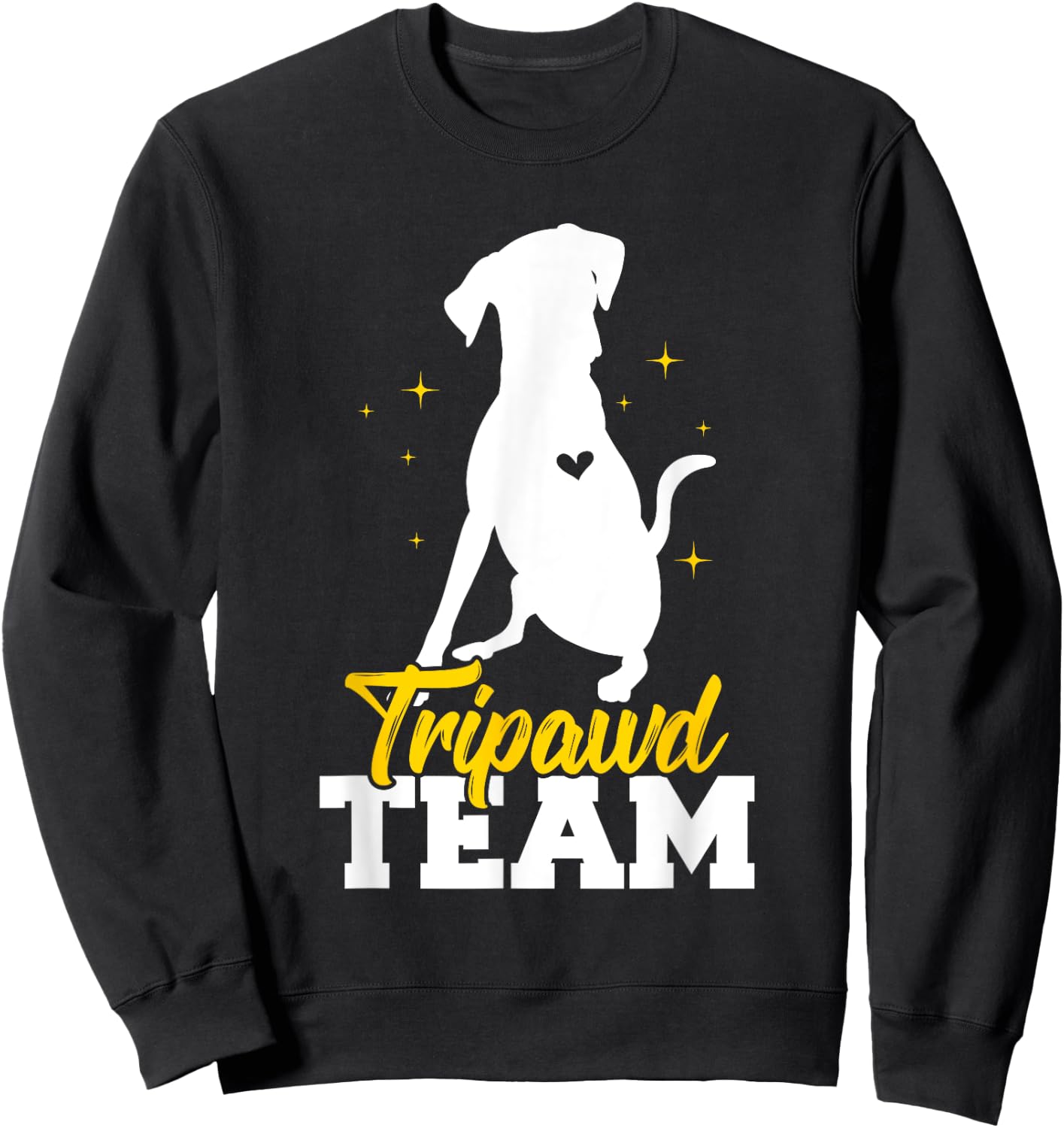 Tripawd Team Leg Amputee Dog Tripaw Dogs Tripod Dog Owners Sweatshirt - Sweatshirt | Black