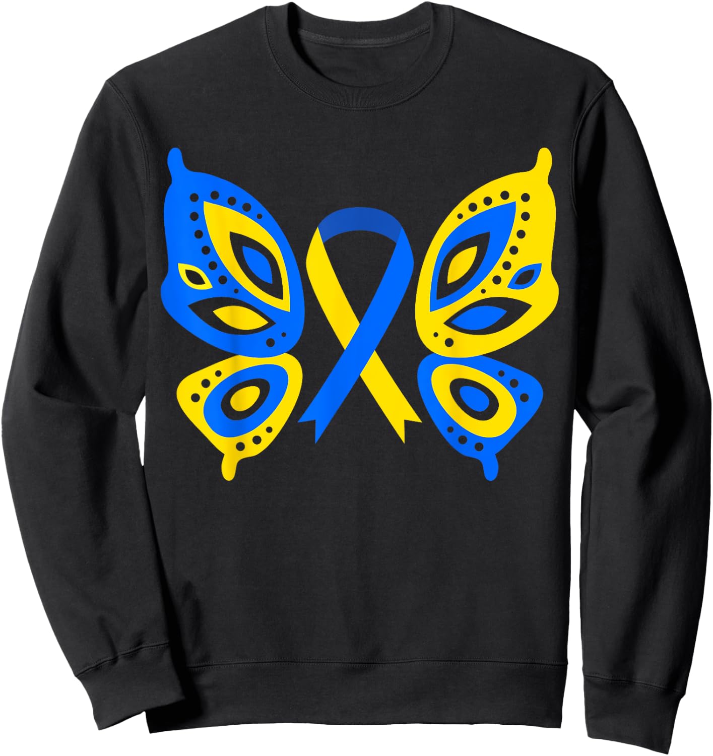 World Down Syndrome Day Butterfly Sweatshirt - Sweatshirt | Black