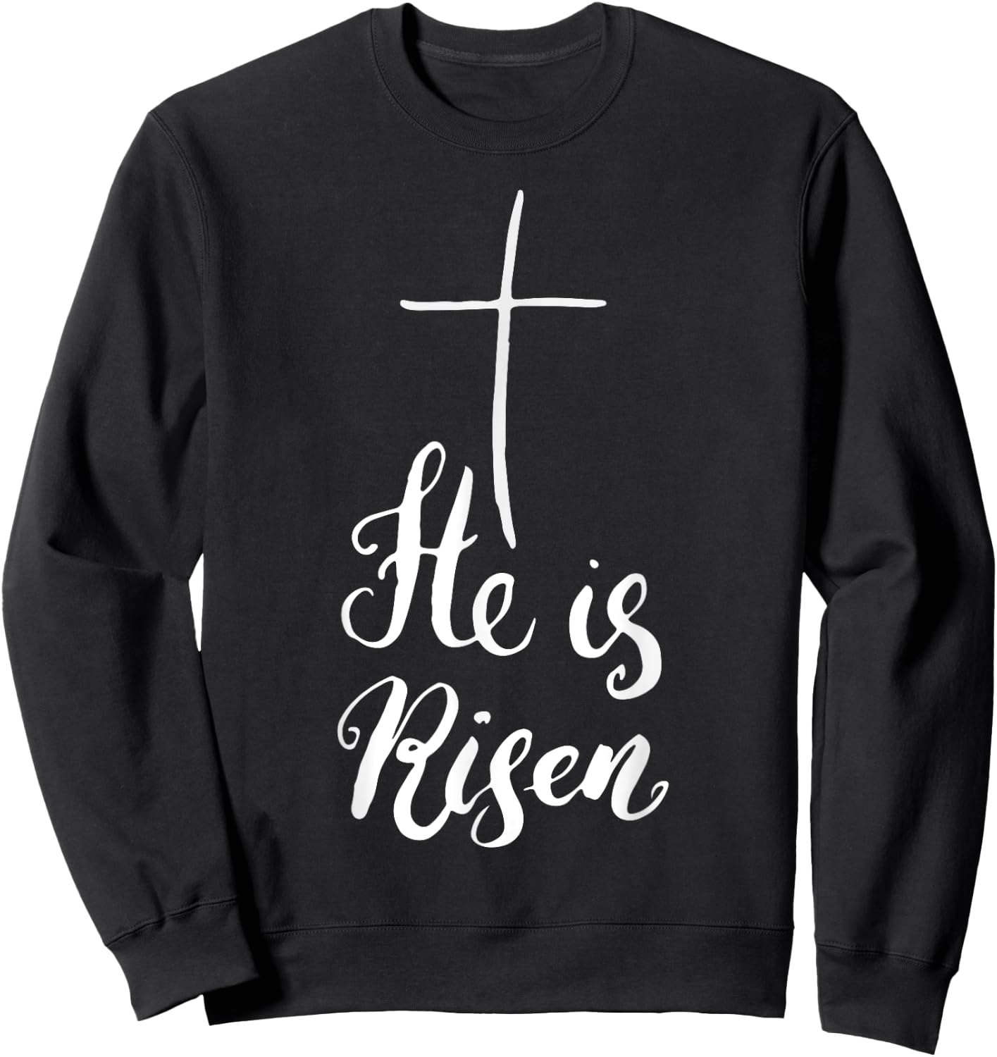 He Is Risen Easter Bunny Christ Sweatshirt - Sweatshirt | Black