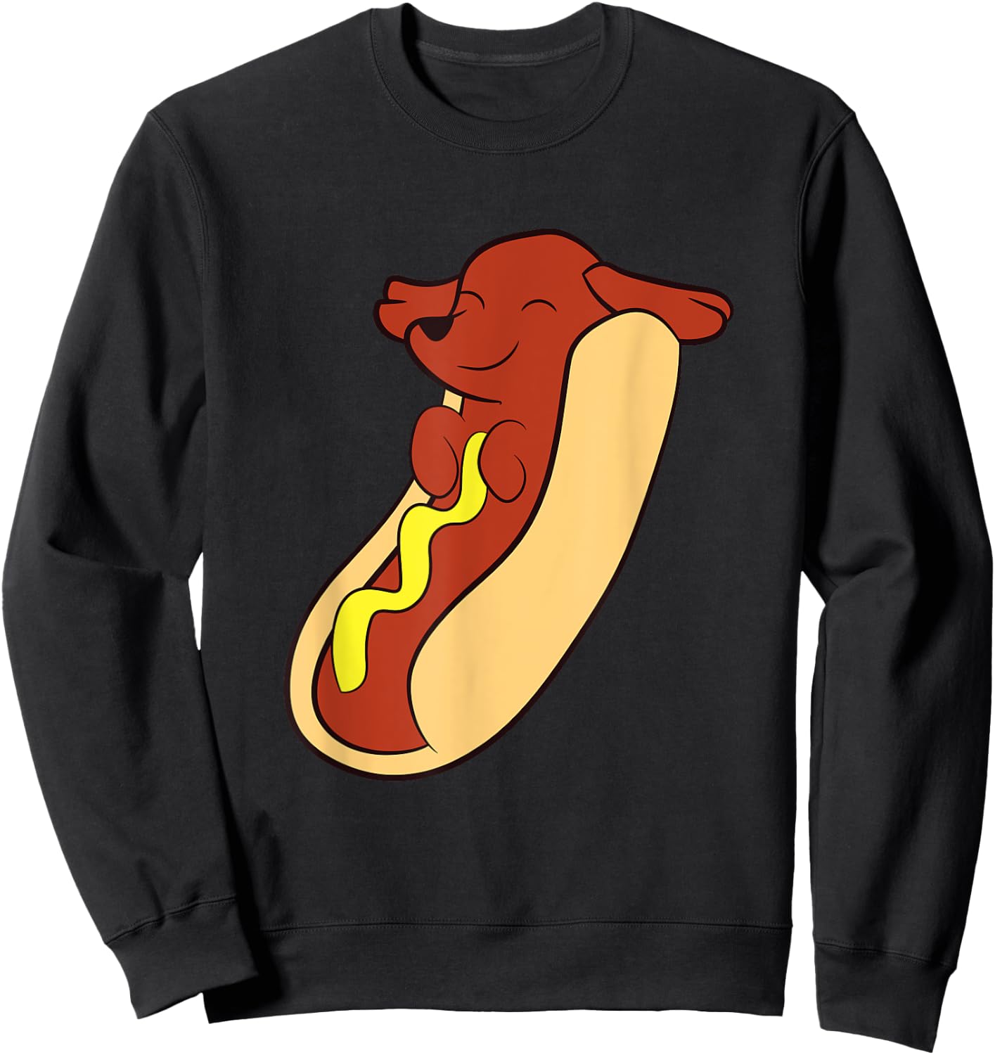 Hotdog Lover Hotdog Dachshund Hot Dog Women Girls Kids Sweatshirt - Sweatshirt | Black