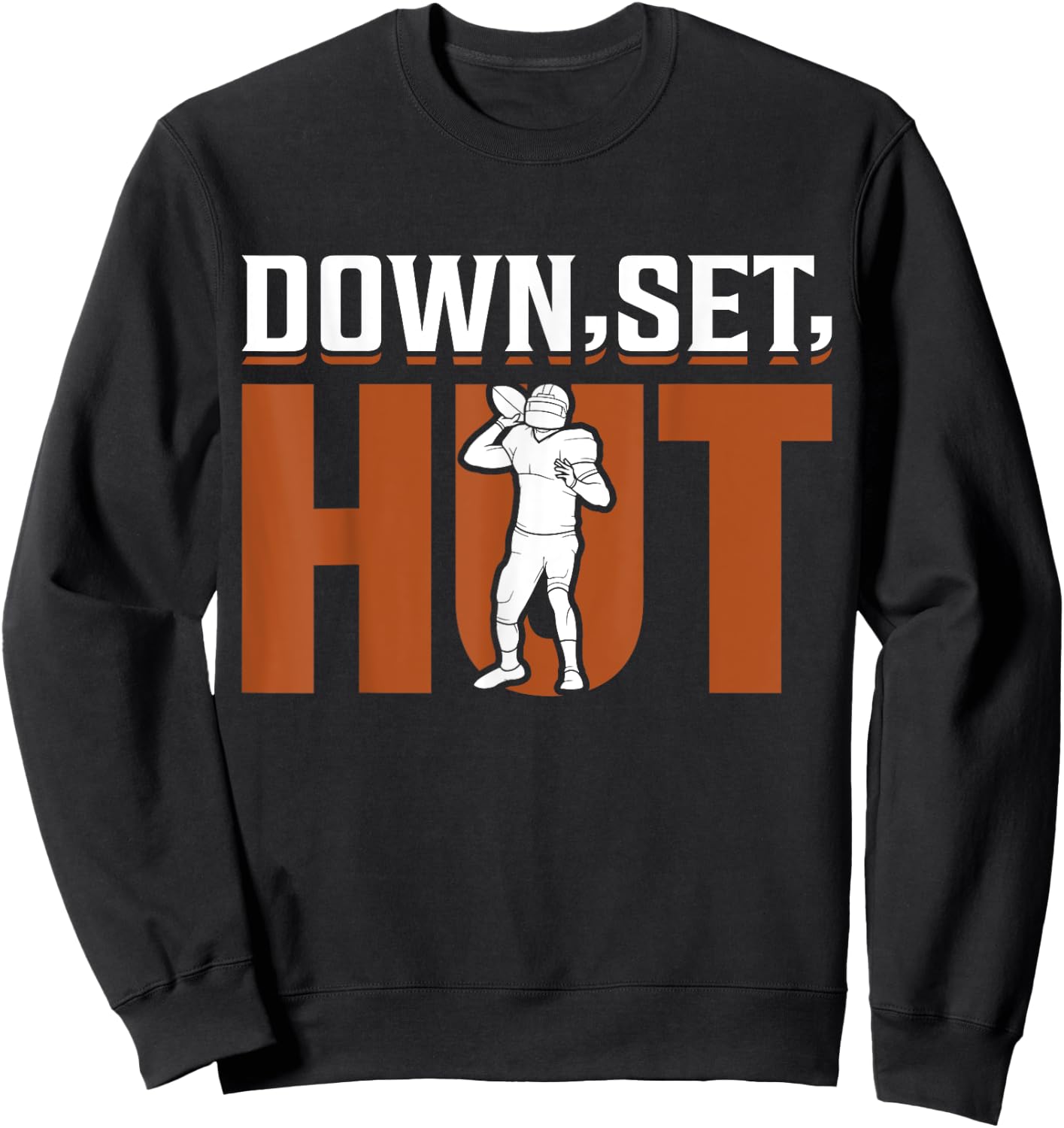 Down Set Hut - American Football Sweatshirt - Sweatshirt | Black