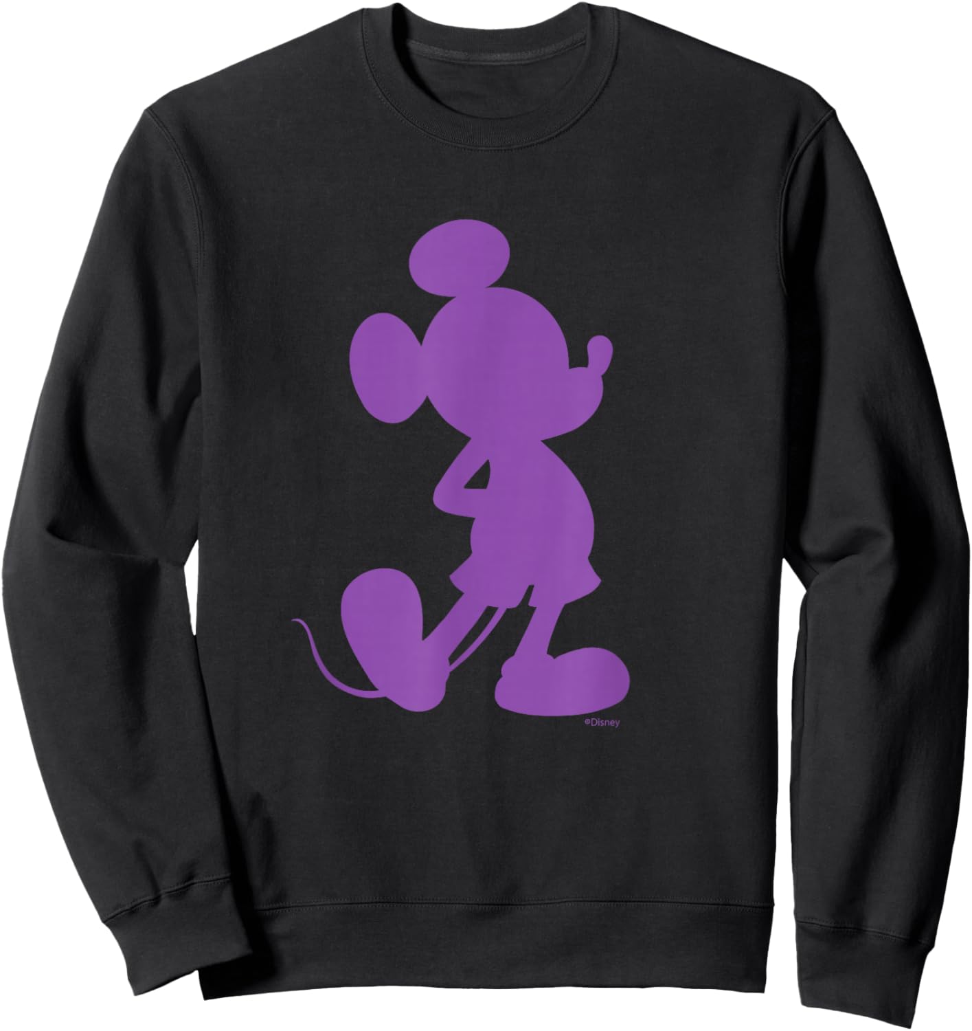 Disney Mickey Mouse Pride Classic Pose Purple Icon Fill Sweatshirt - Sweatshirt | Black