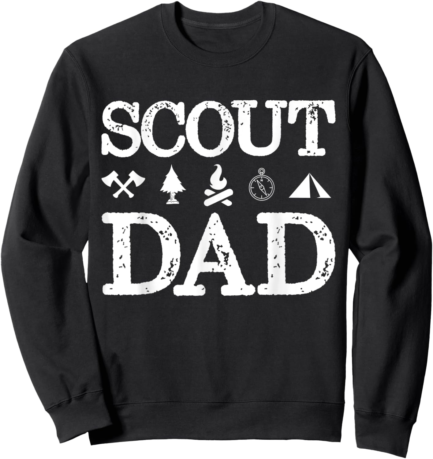 Scout Dad Scouting Troop Supporter Camping Scouting Dad Sweatshirt - Sweatshirt | Black
